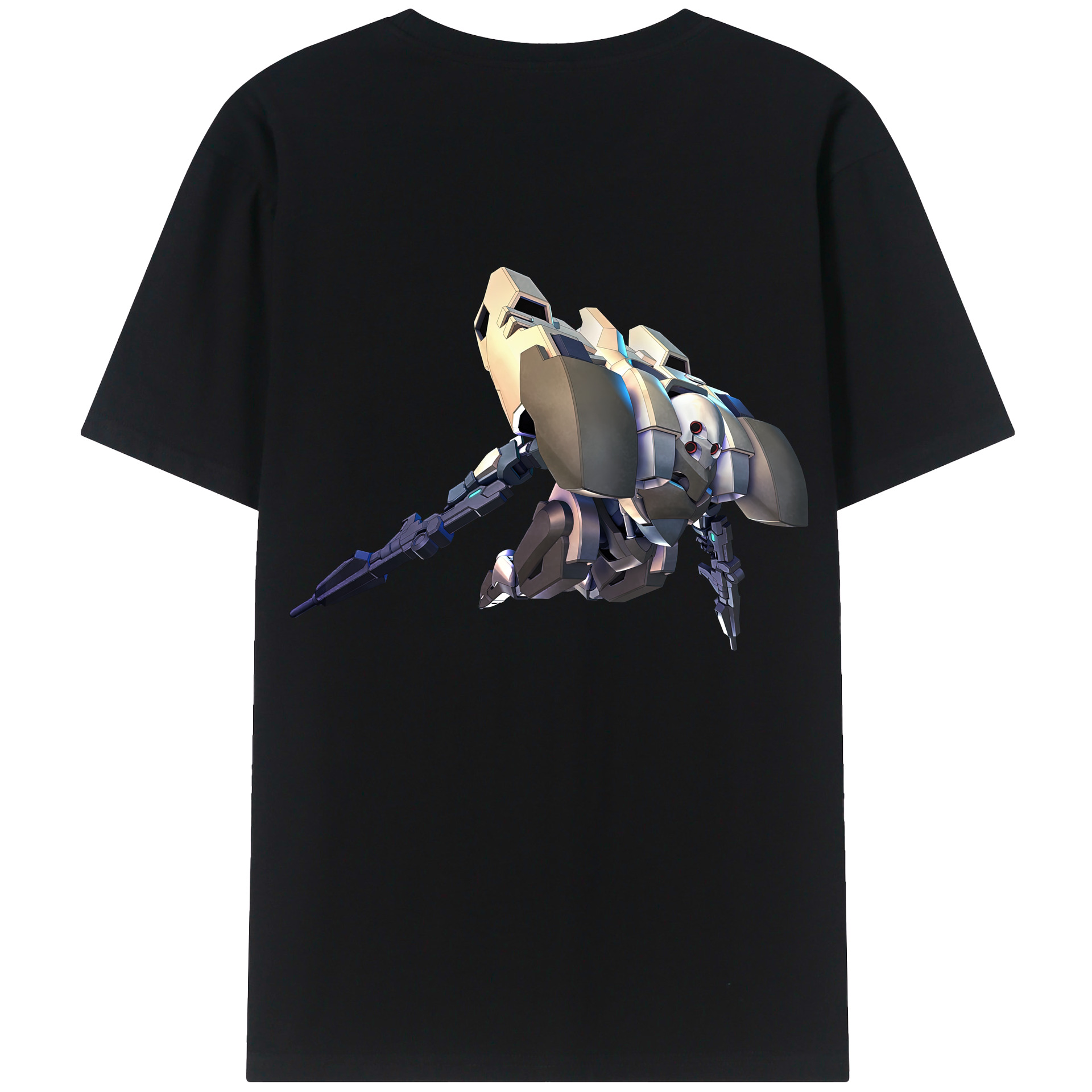 （画像用） 機動戦士ガンダム Mobile Suit Gundam 綿100％ メンズ半袖Tシャツ（バックプリント） 通気性