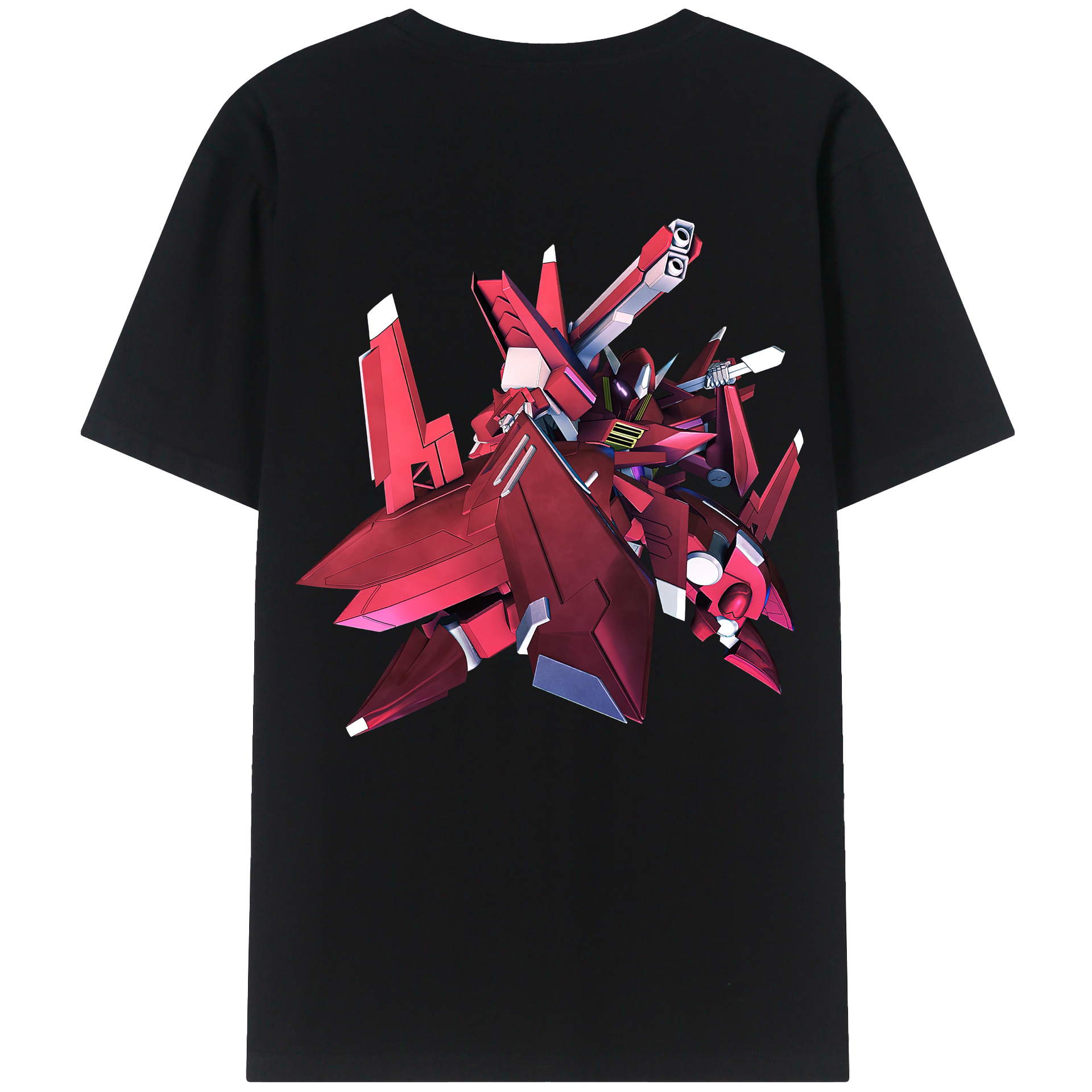 （画像用） 機動戦士ガンダム Mobile Suit Gundam 綿100％ メンズ半袖Tシャツ（バックプリント） 通気性