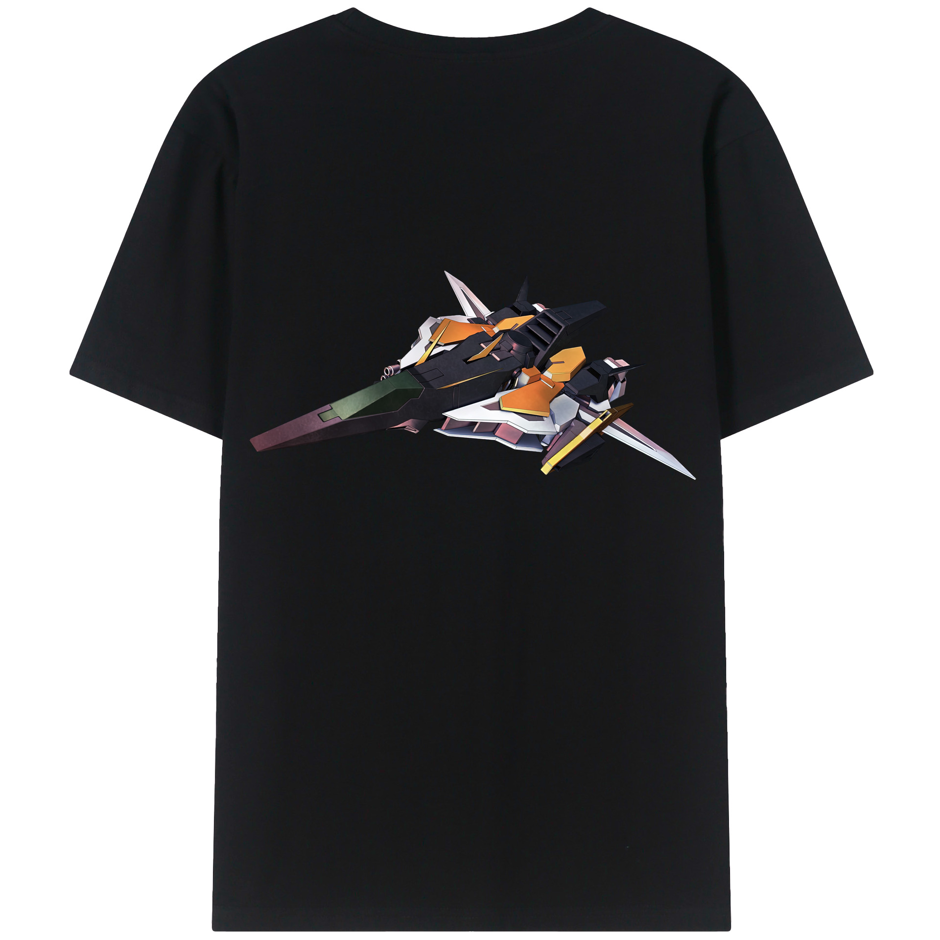 （画像用） 機動戦士ガンダム Mobile Suit Gundam 綿100％ メンズ半袖Tシャツ（バックプリント） 通気性