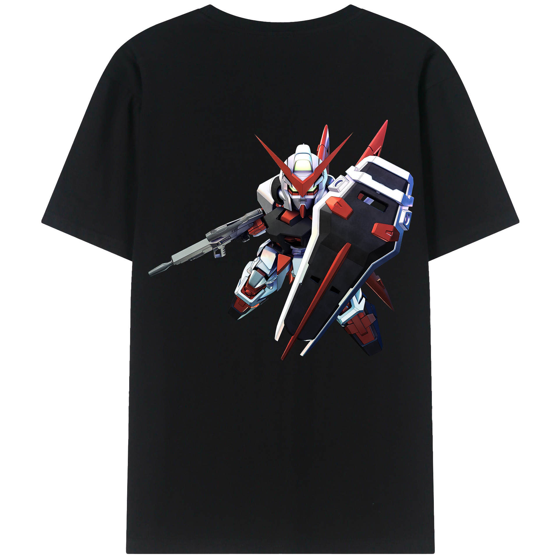 （画像用） 機動戦士ガンダム Mobile Suit Gundam 綿100％ メンズ半袖Tシャツ（バックプリント） 通気性