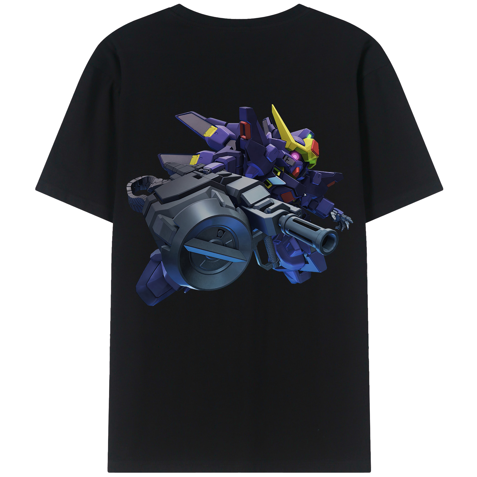 （画像用） 機動戦士ガンダム Mobile Suit Gundam 綿100％ メンズ半袖Tシャツ（バックプリント） 通気性
