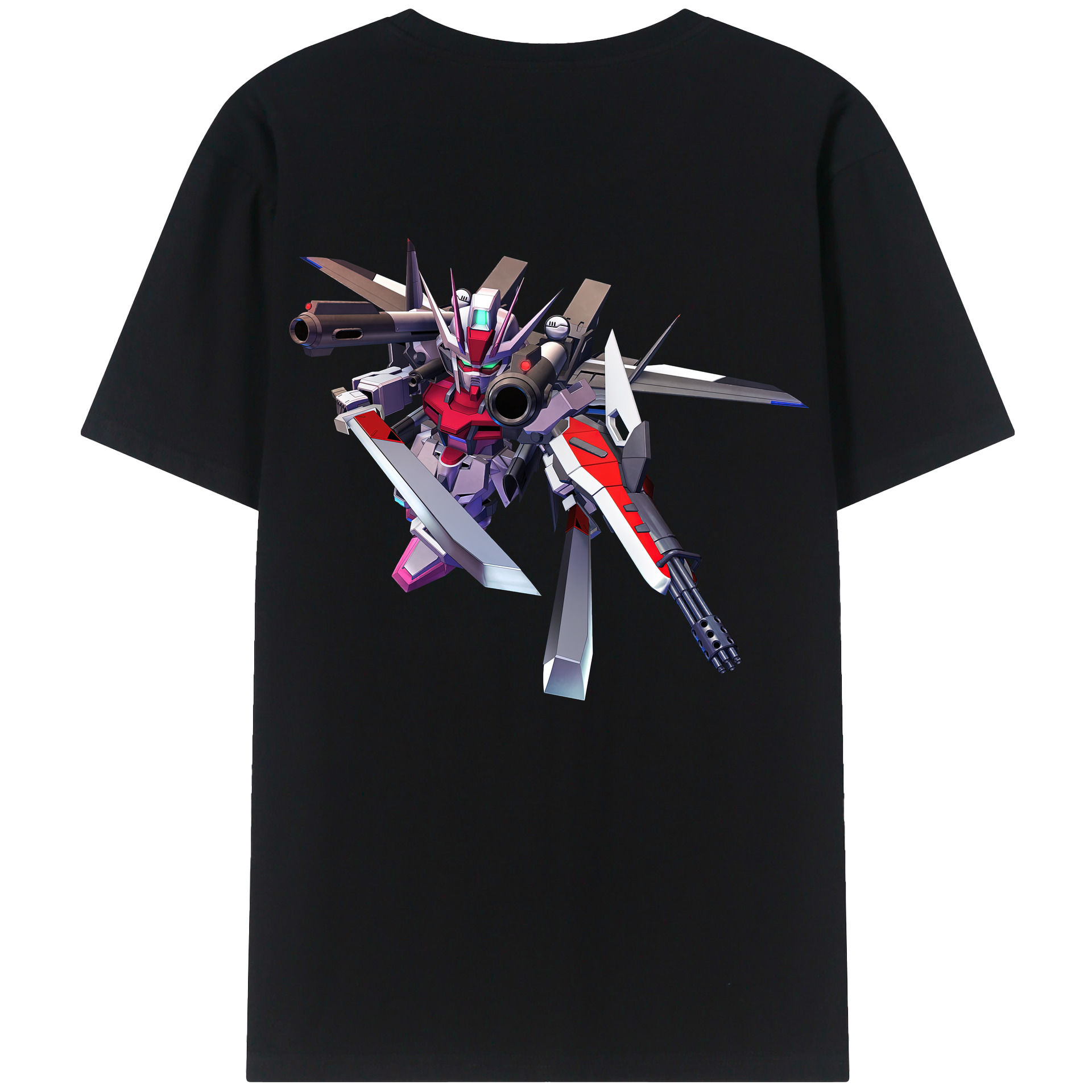 （画像用） 機動戦士ガンダム Mobile Suit Gundam 綿100％ メンズ半袖Tシャツ（バックプリント） 通気性
