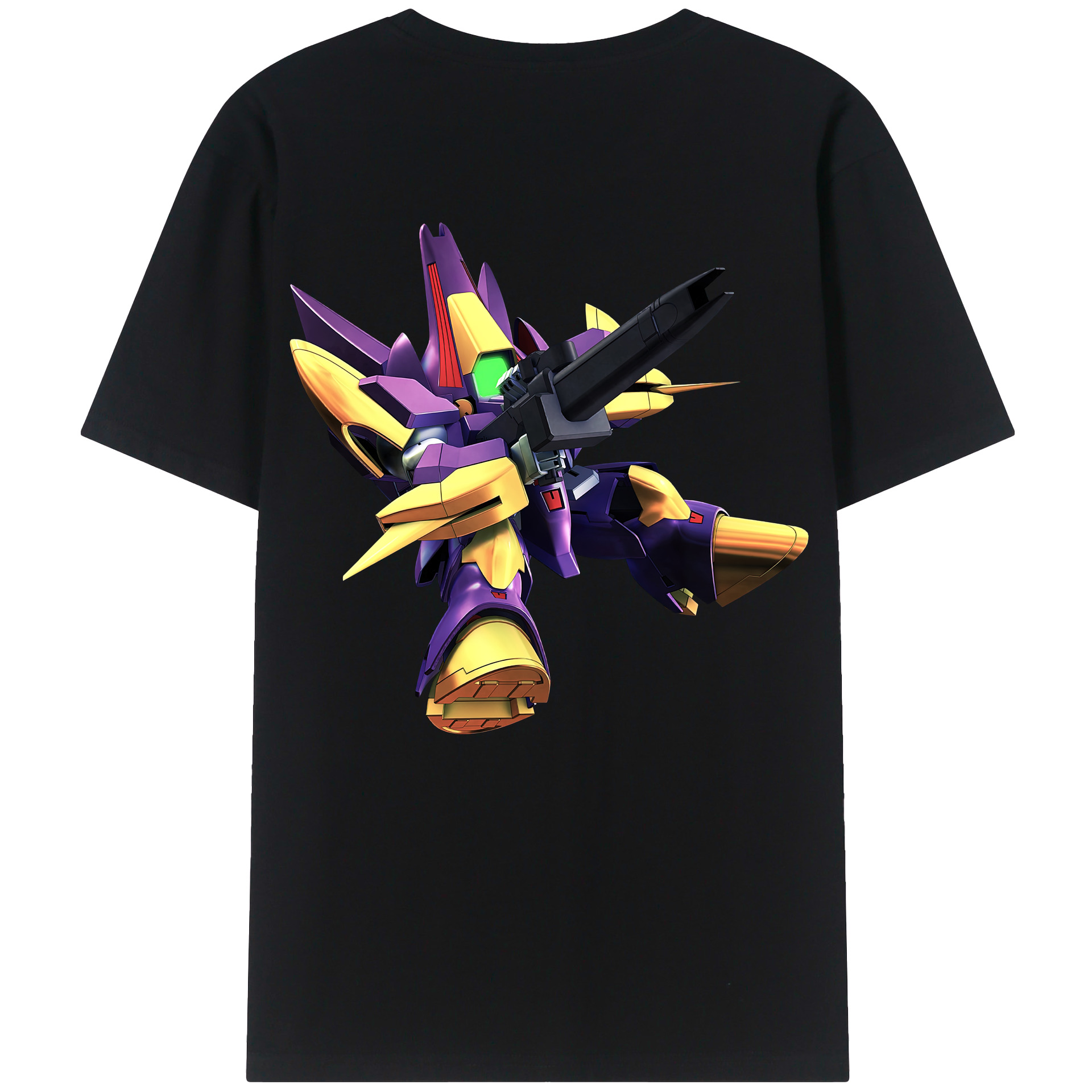 （画像用） 機動戦士ガンダム Mobile Suit Gundam 綿100％ メンズ半袖Tシャツ（バックプリント） 通気性
