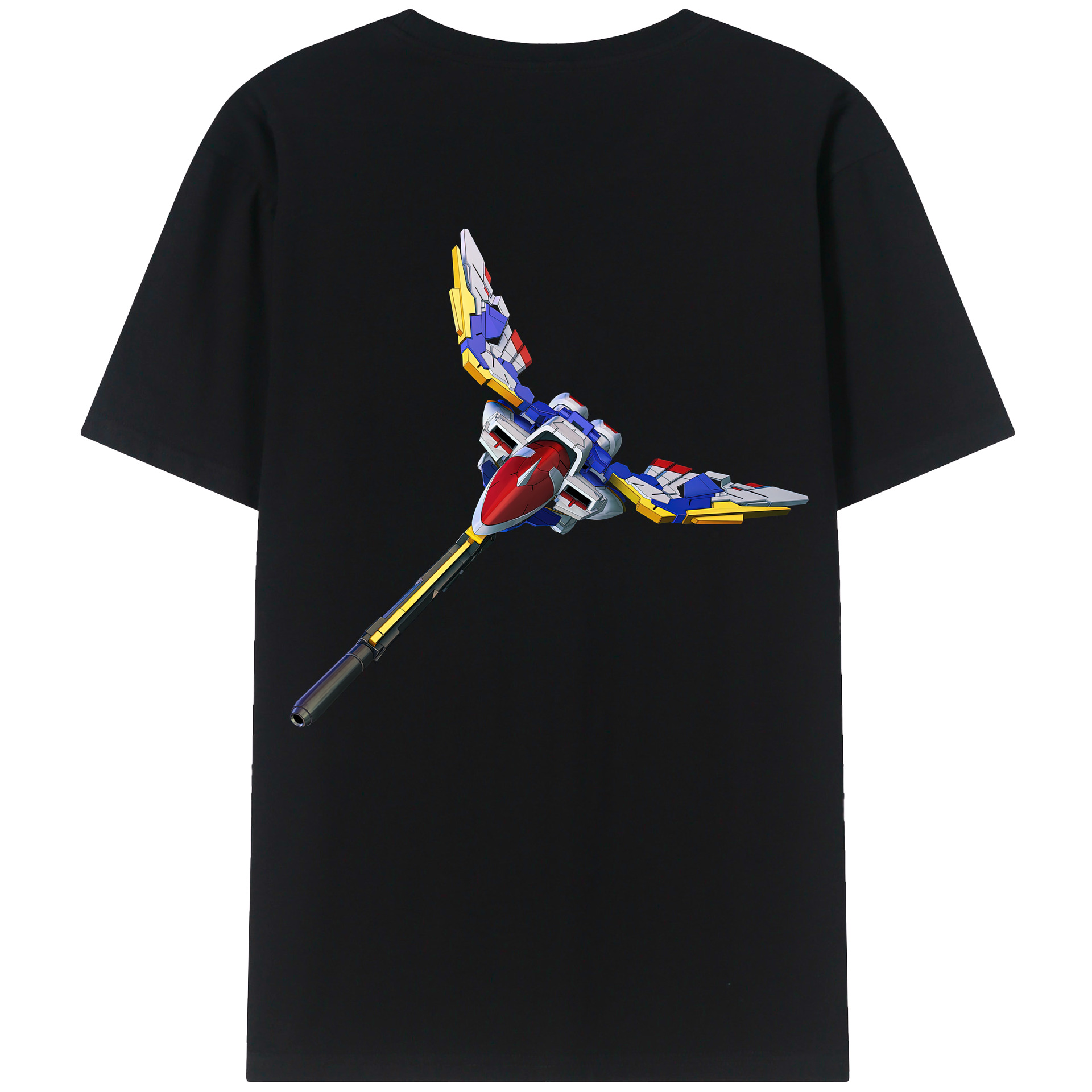 （画像用） 機動戦士ガンダム Mobile Suit Gundam 綿100％ メンズ半袖Tシャツ（バックプリント） 通気性