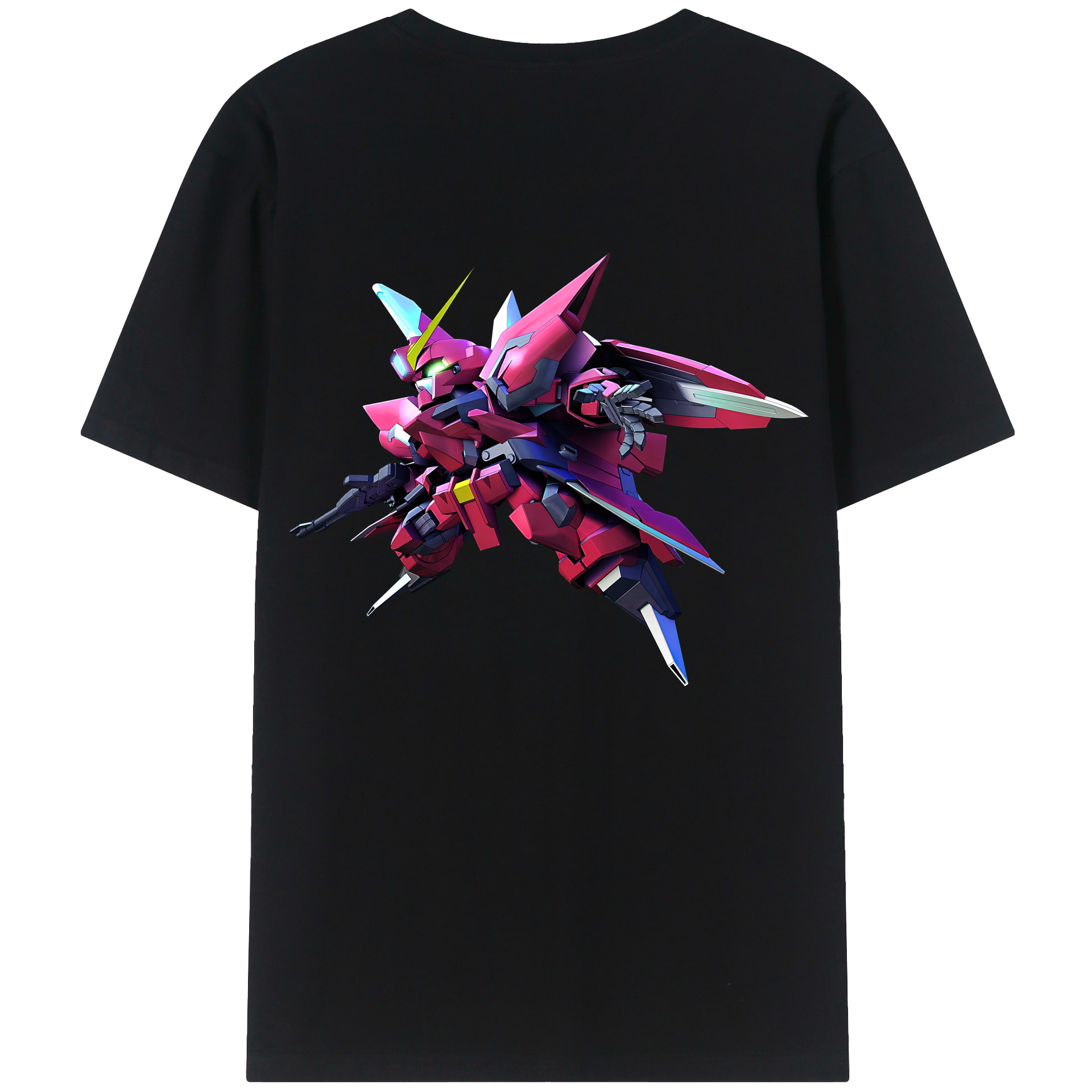 （画像用） 機動戦士ガンダム Mobile Suit Gundam 綿100％ メンズ半袖Tシャツ（バックプリント） 通気性