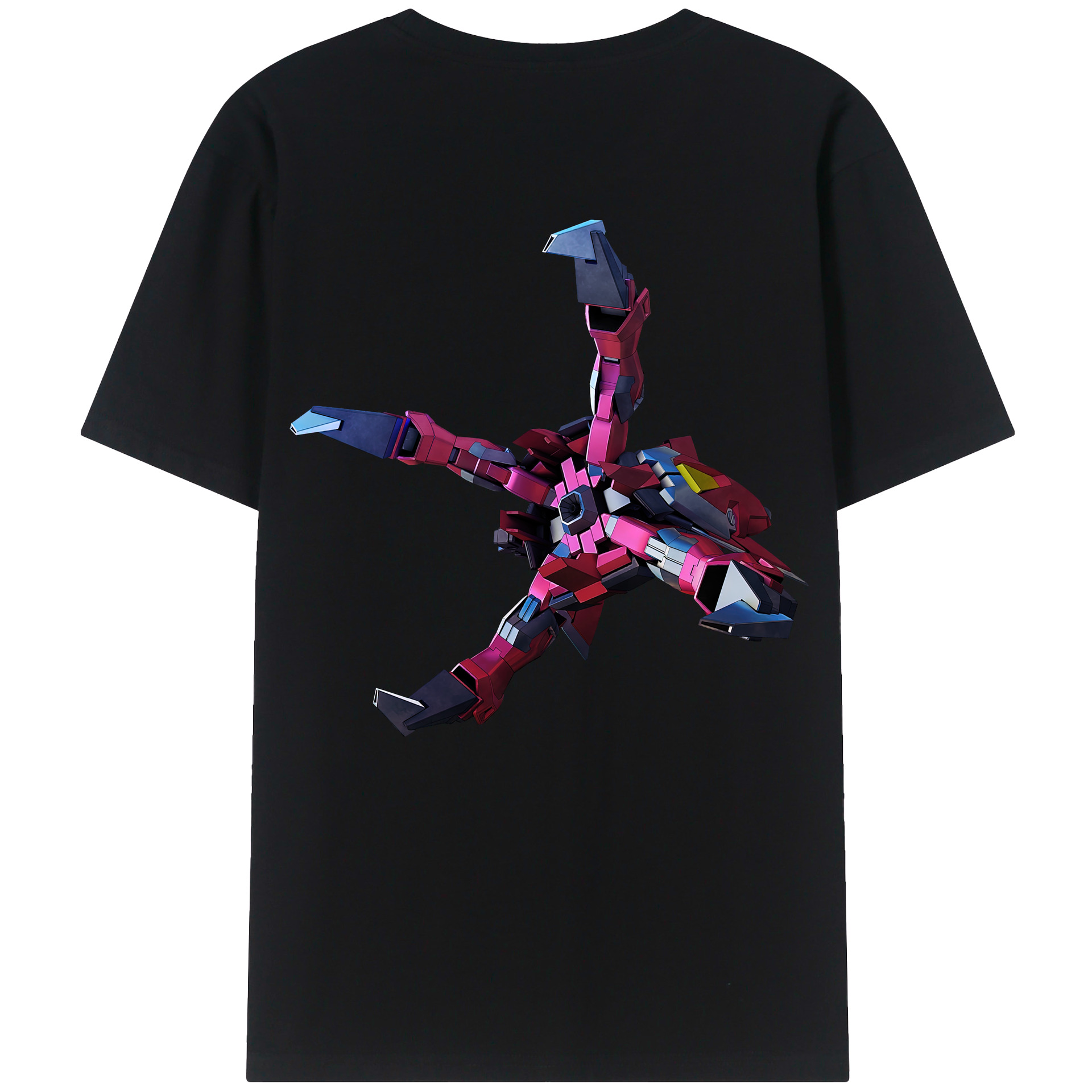 （画像用） 機動戦士ガンダム Mobile Suit Gundam 綿100％ メンズ半袖Tシャツ（バックプリント） 通気性