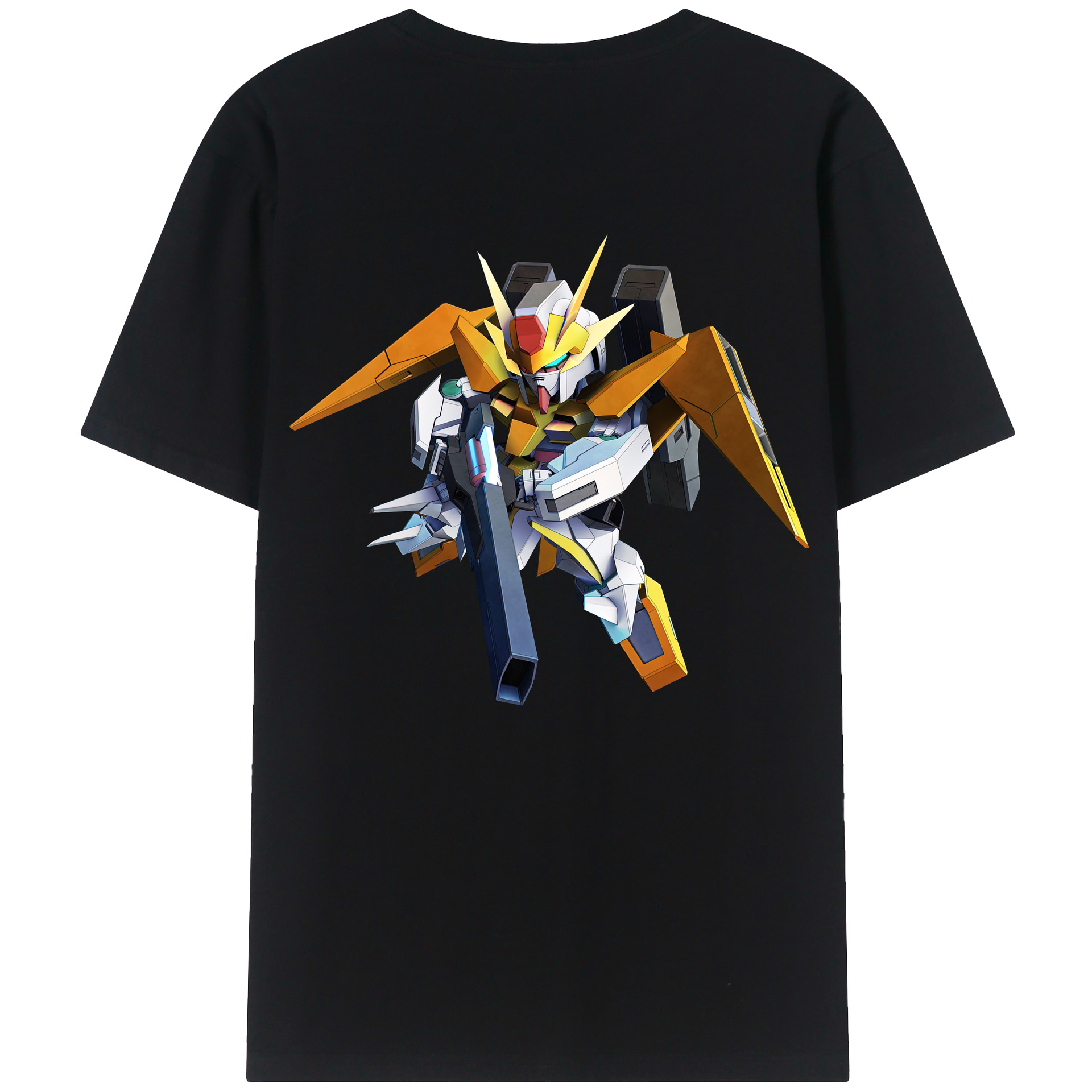 （画像用） 機動戦士ガンダム Mobile Suit Gundam 綿100％ メンズ半袖Tシャツ（バックプリント） 通気性