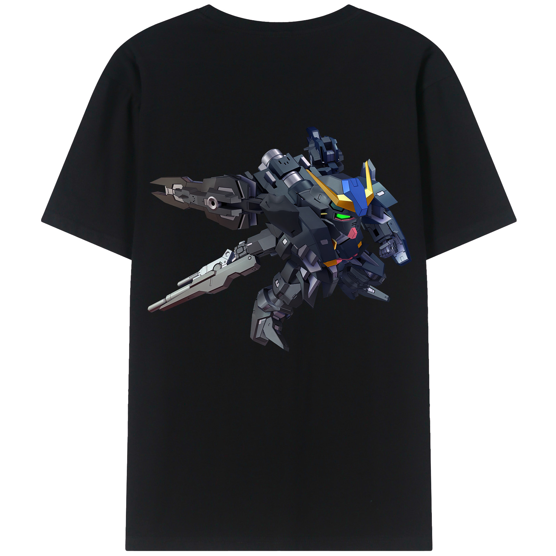 （画像用） 機動戦士ガンダム Mobile Suit Gundam 綿100％ メンズ半袖Tシャツ（バックプリント） 通気性