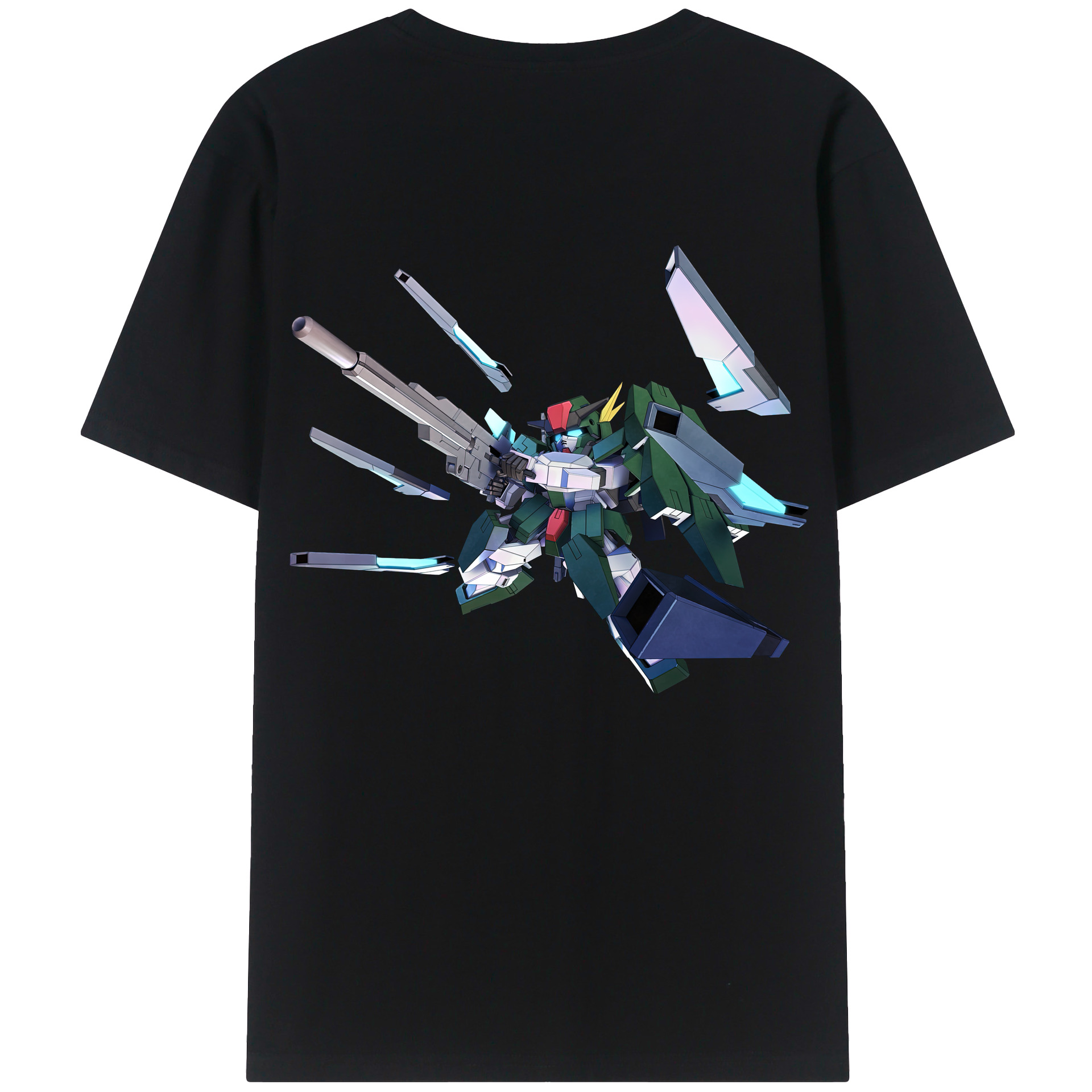 （画像用） 機動戦士ガンダム Mobile Suit Gundam 綿100％ メンズ半袖Tシャツ（バックプリント） 通気性