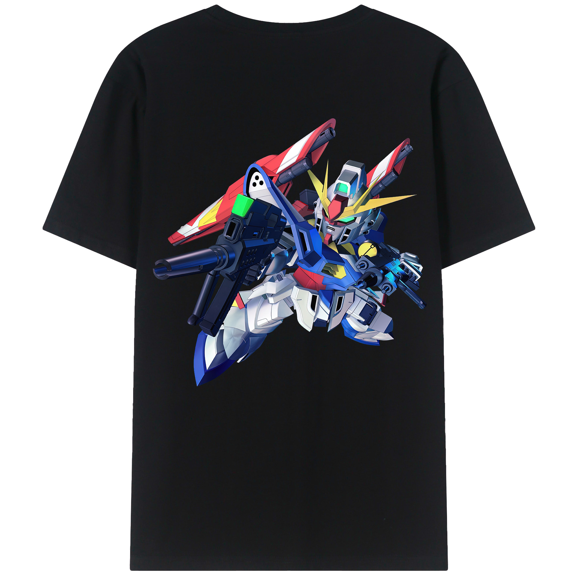 （画像用） 機動戦士ガンダム Mobile Suit Gundam 綿100％ メンズ半袖Tシャツ（バックプリント） 通気性