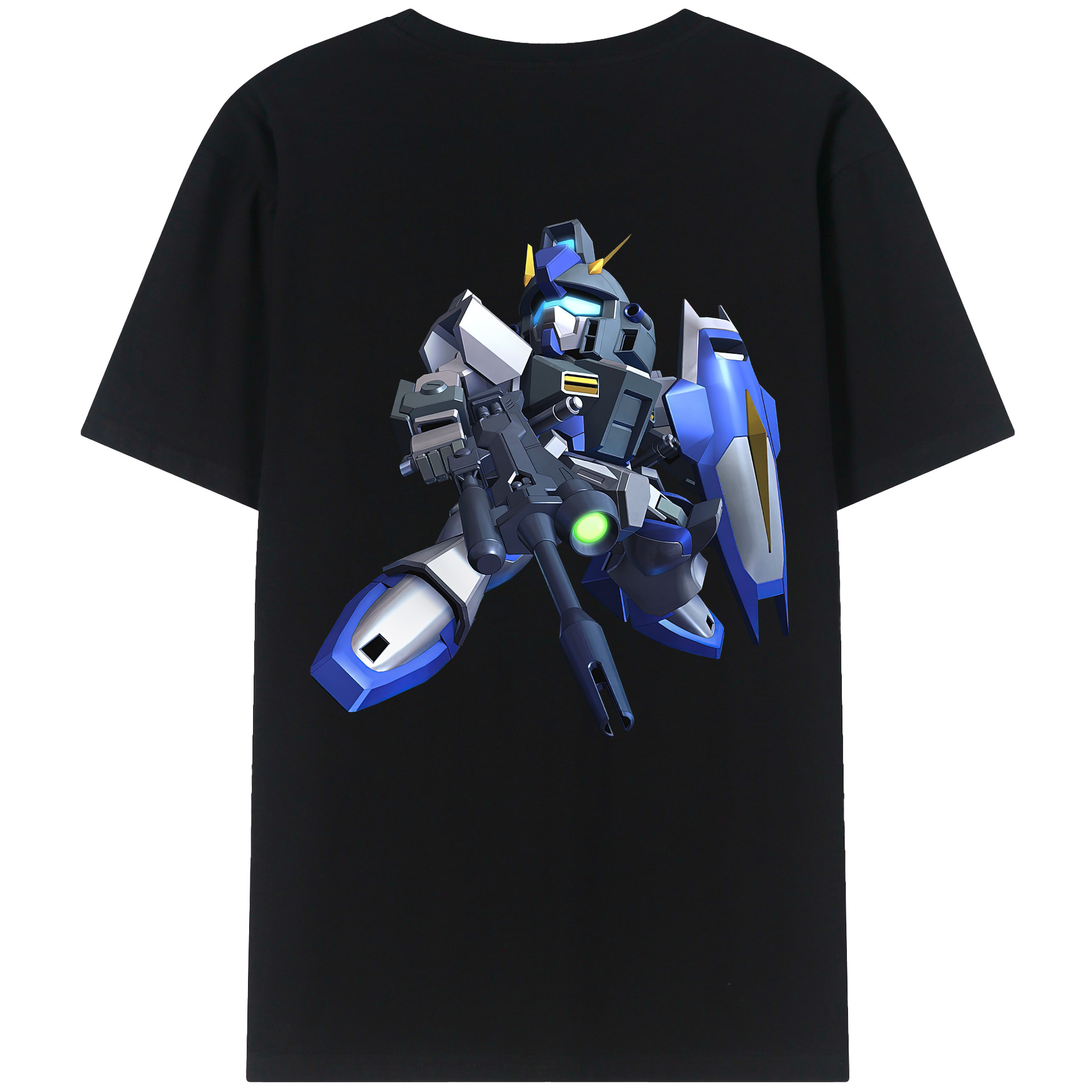 （画像用） 機動戦士ガンダム Mobile Suit Gundam 綿100％ メンズ半袖Tシャツ（バックプリント） 通気性