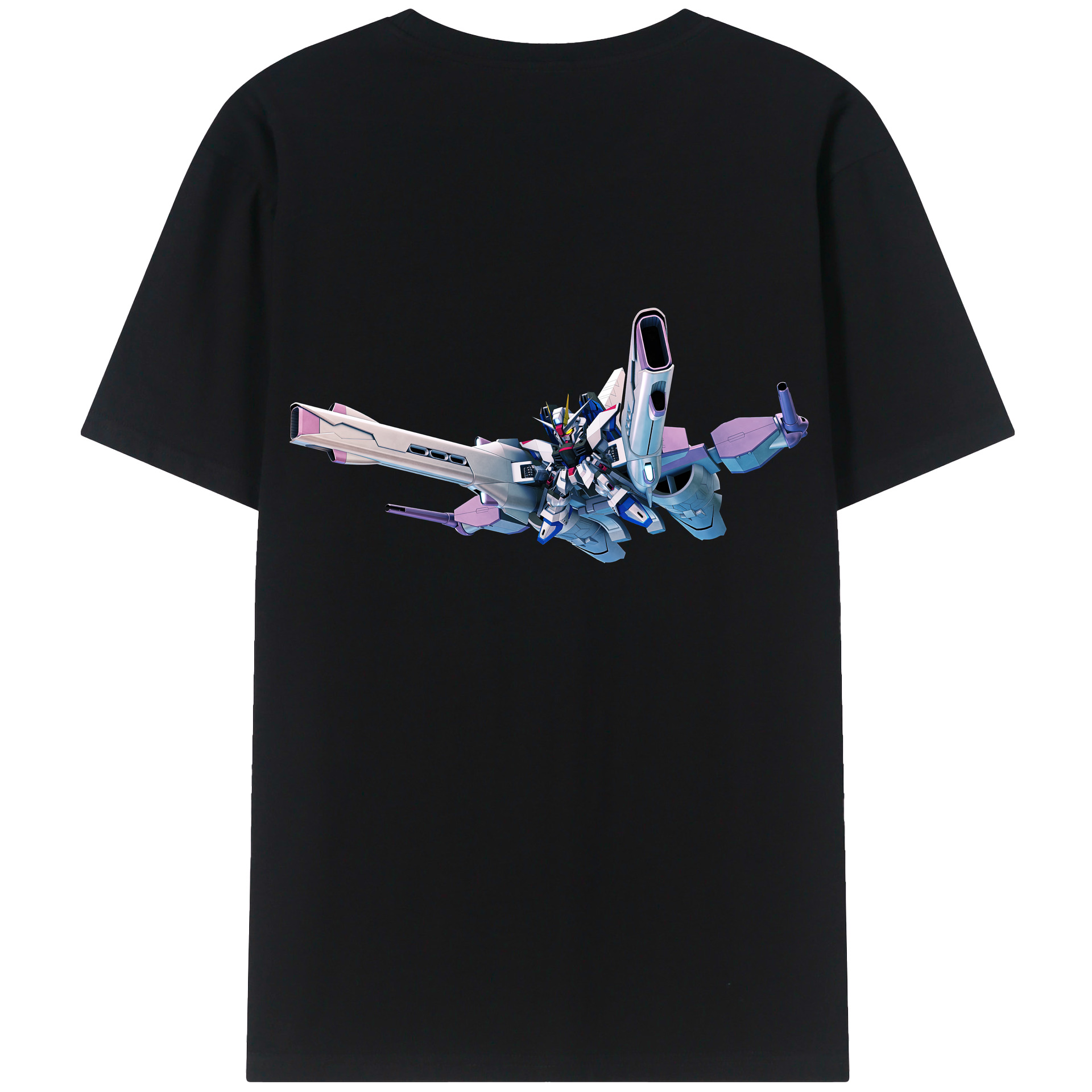 （画像用） 機動戦士ガンダム Mobile Suit Gundam 綿100％ メンズ半袖Tシャツ（バックプリント） 通気性