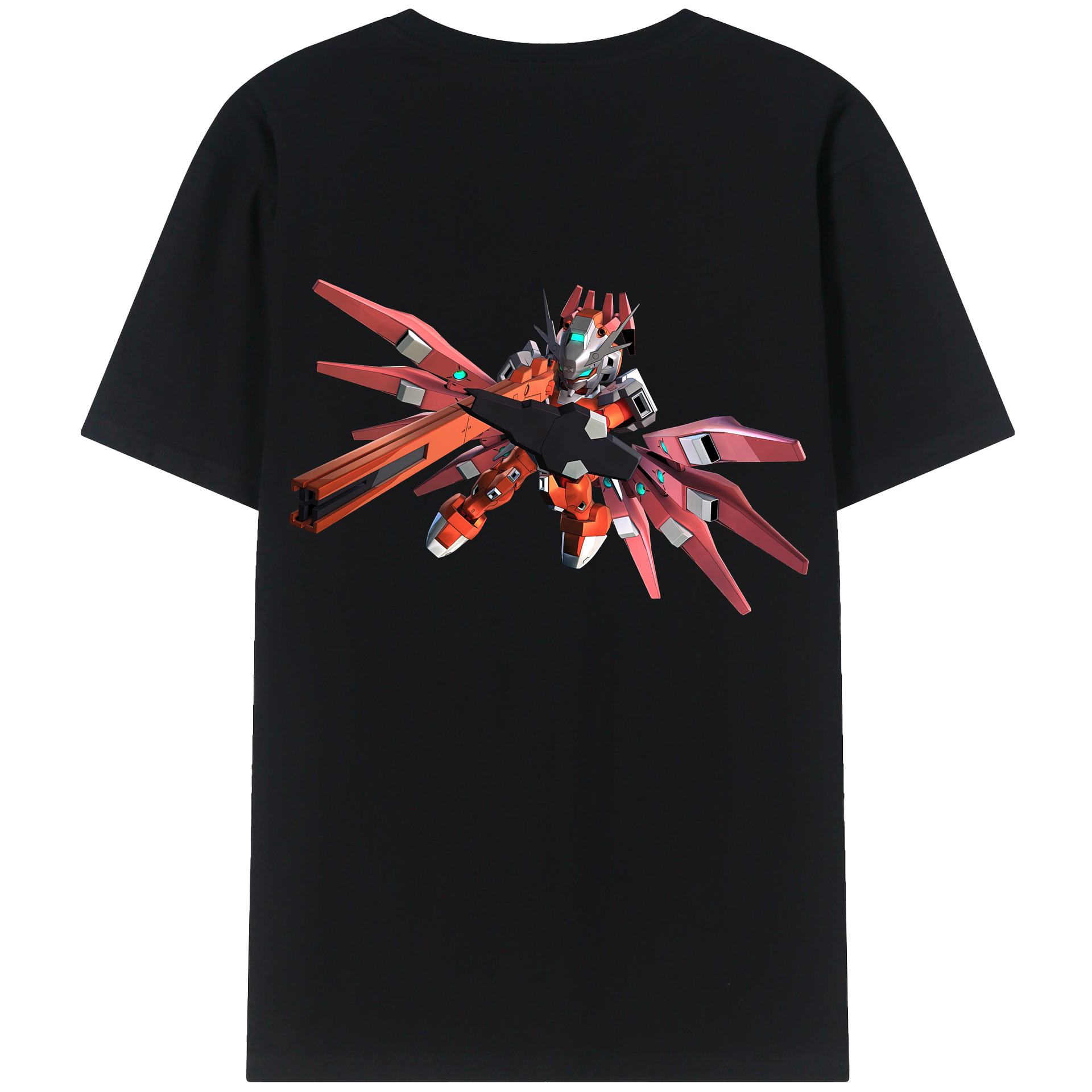 （画像用） 機動戦士ガンダム Mobile Suit Gundam 綿100％ メンズ半袖Tシャツ（バックプリント） 通気性