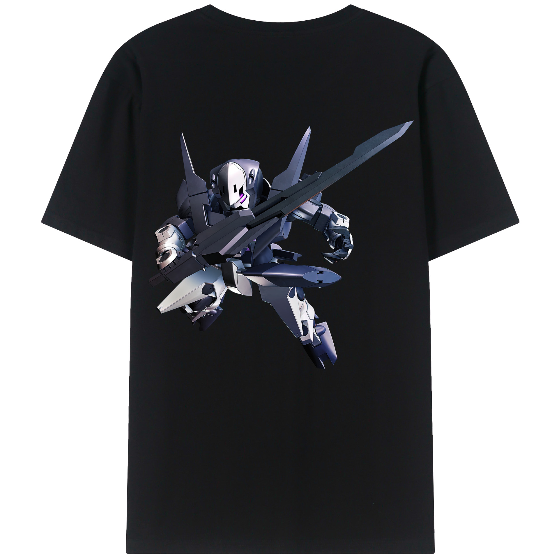 （画像用） 機動戦士ガンダム Mobile Suit Gundam 綿100％ メンズ半袖Tシャツ（バックプリント） 通気性