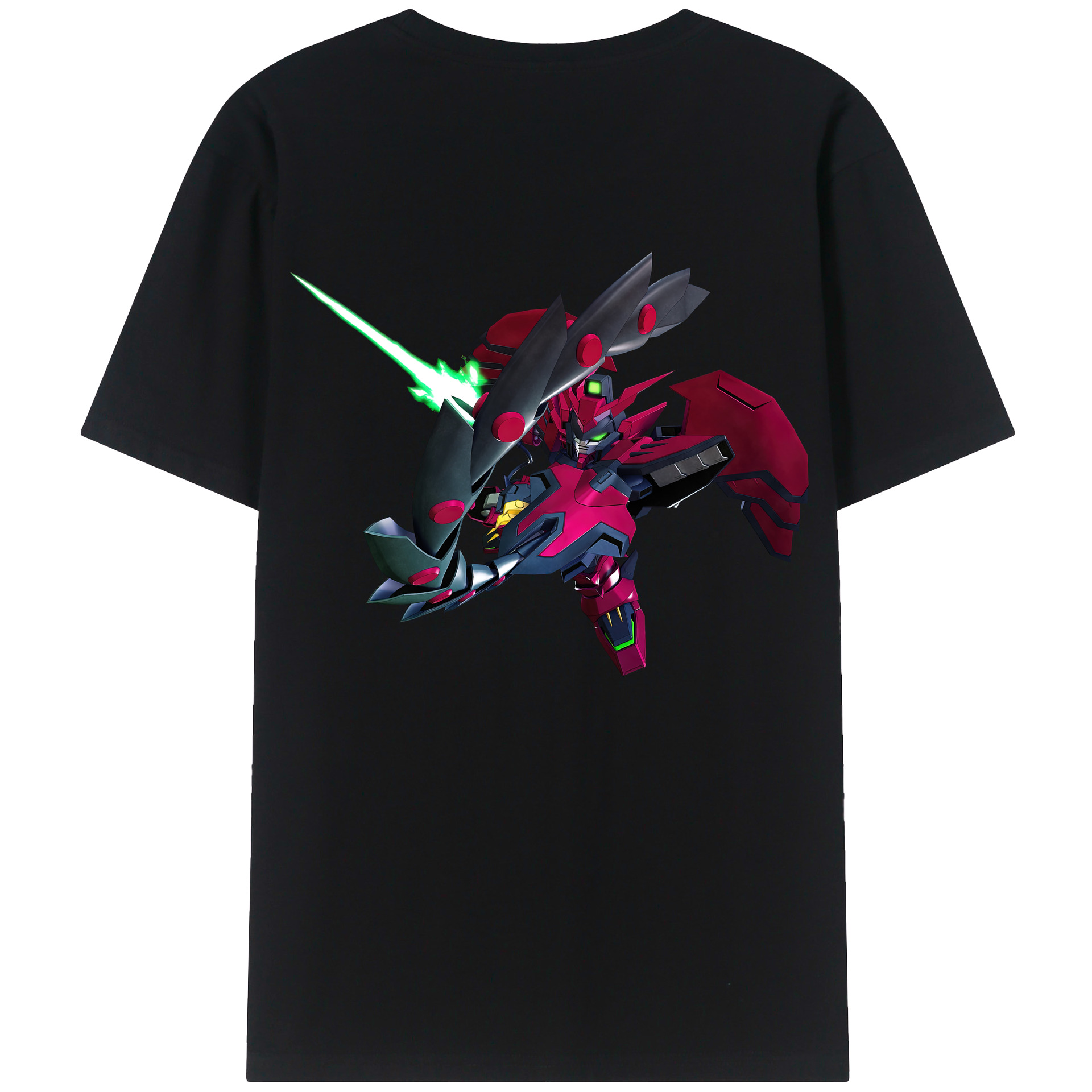 （画像用） 機動戦士ガンダム Mobile Suit Gundam 綿100％ メンズ半袖Tシャツ（バックプリント） 通気性
