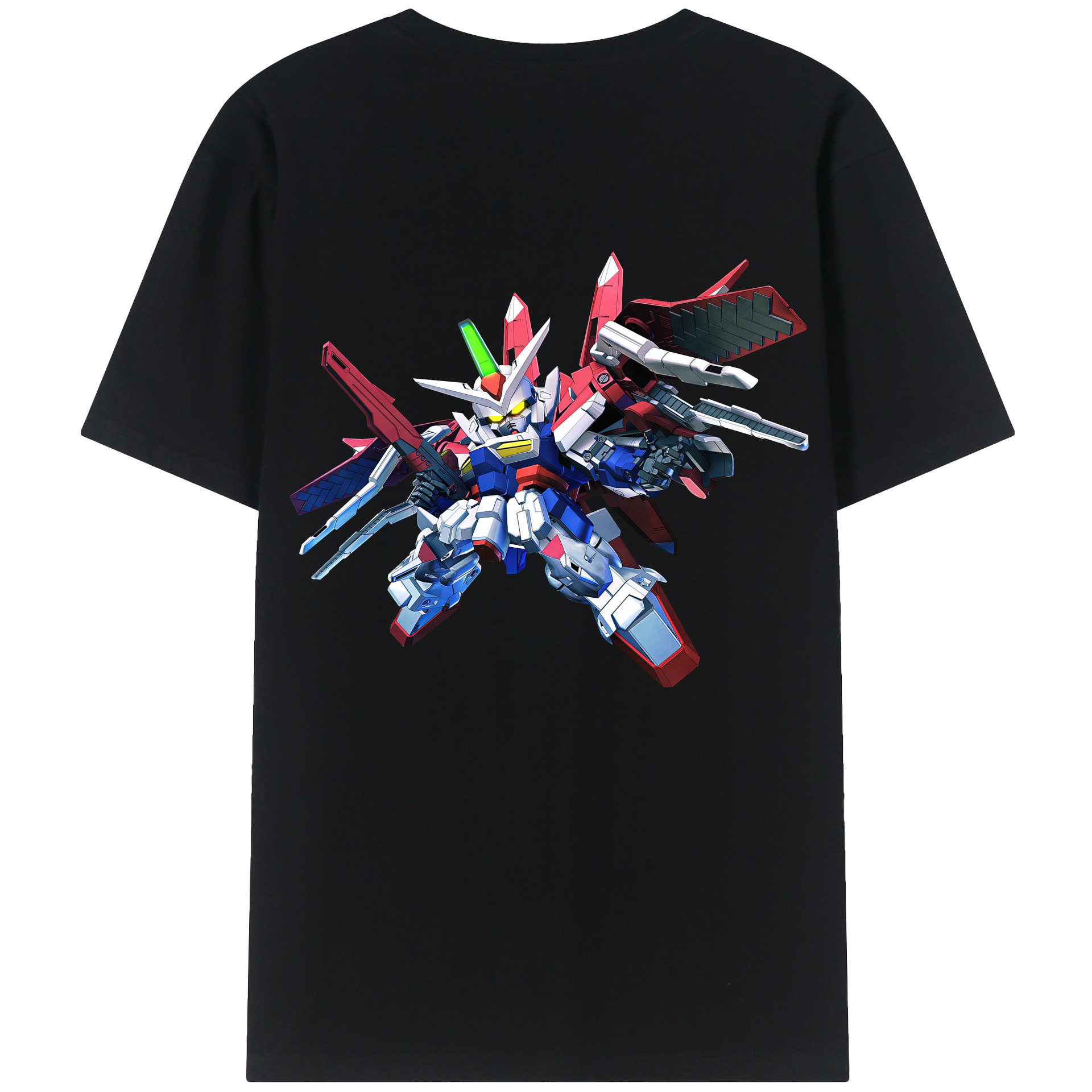 （画像用） 機動戦士ガンダム Mobile Suit Gundam 綿100％ メンズ半袖Tシャツ（バックプリント） 通気性
