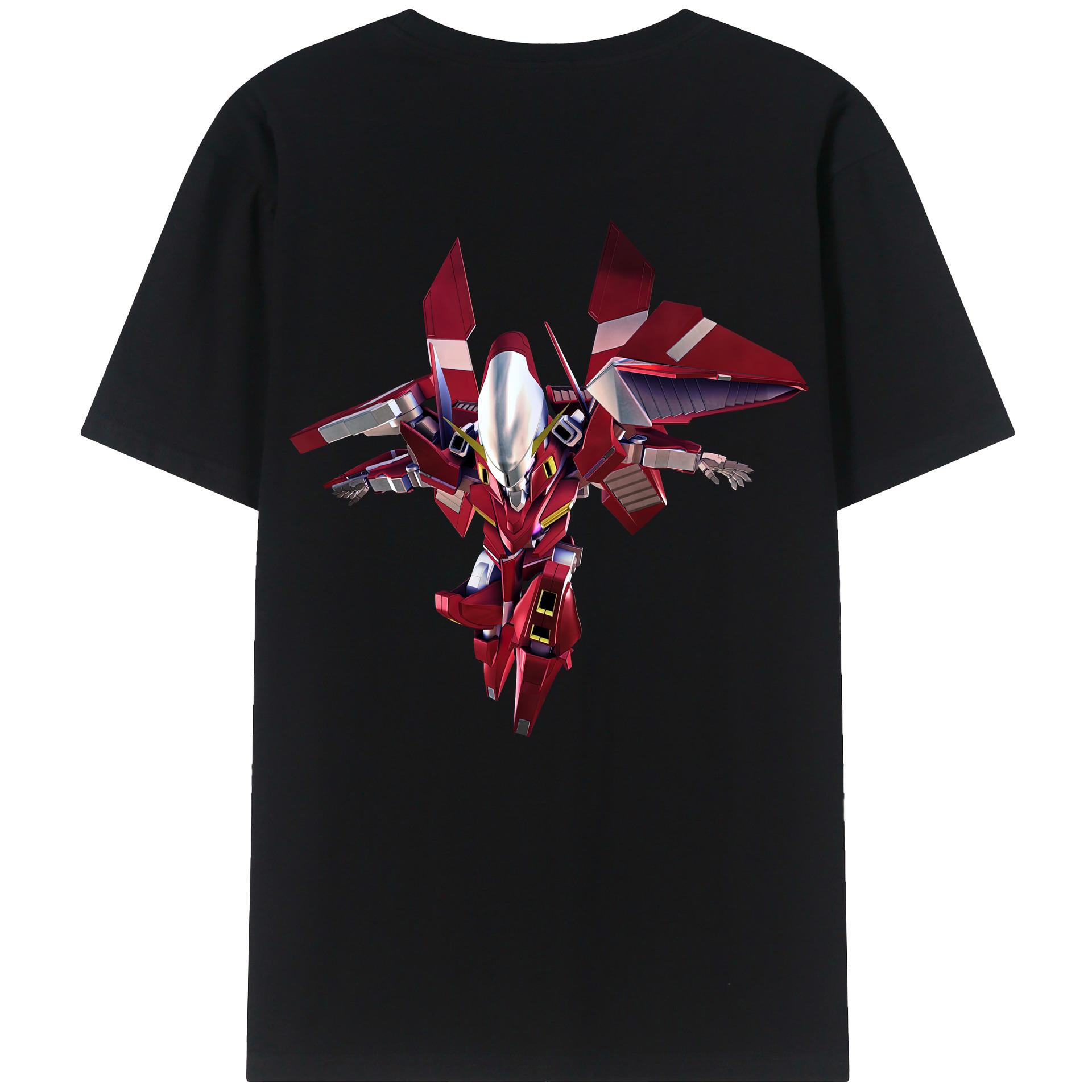 （画像用） 機動戦士ガンダム Mobile Suit Gundam 綿100％ メンズ半袖Tシャツ（バックプリント） 通気性
