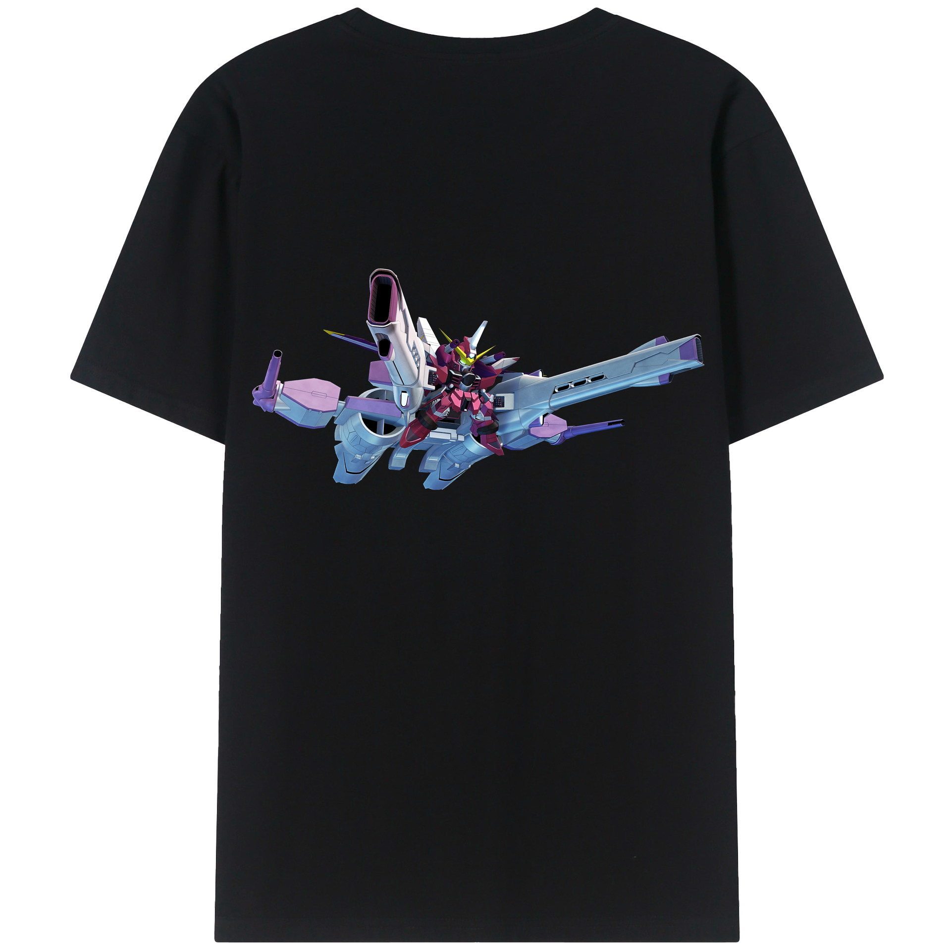 （画像用） 機動戦士ガンダム Mobile Suit Gundam 綿100％ メンズ半袖Tシャツ（バックプリント） 通気性