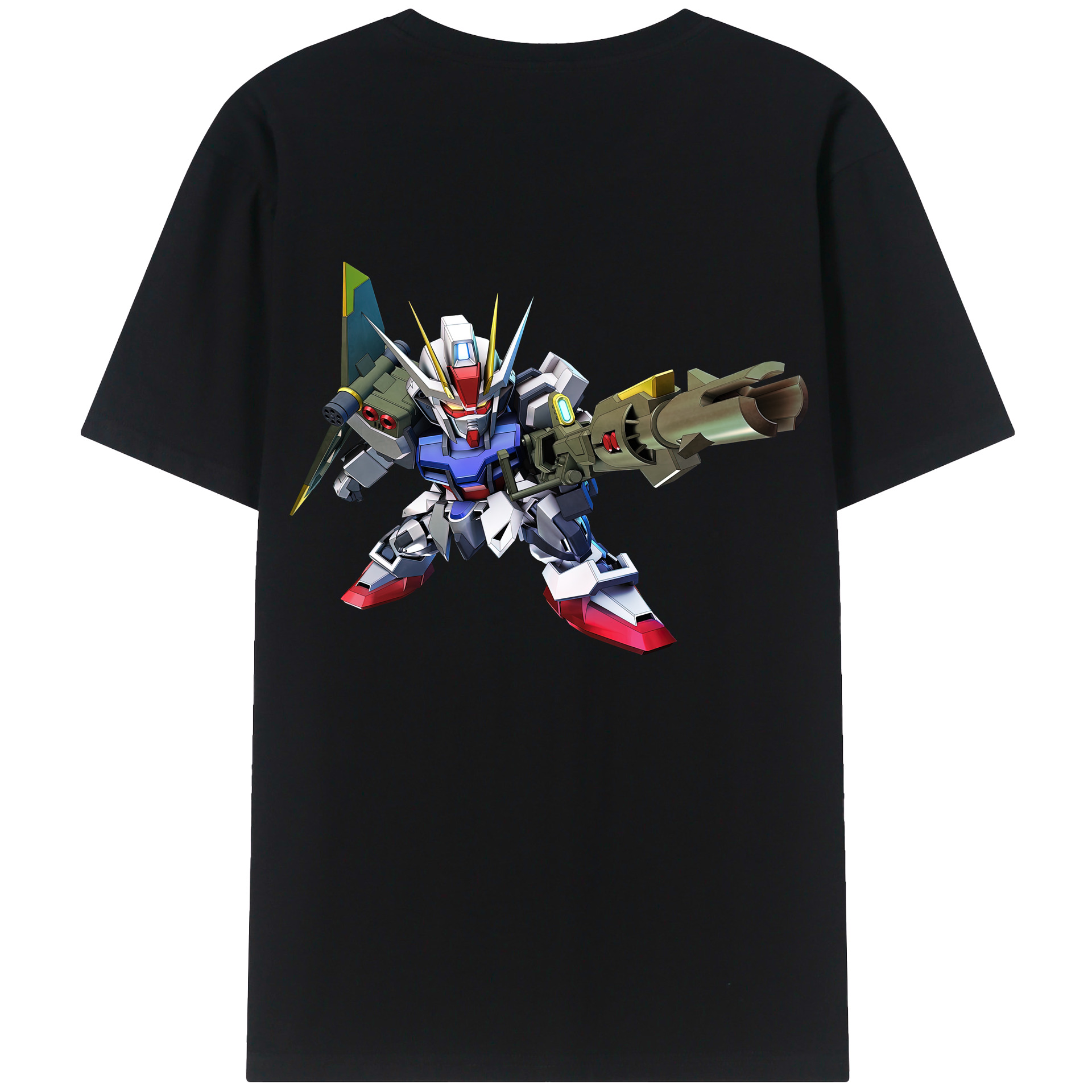 （画像用） 機動戦士ガンダム Mobile Suit Gundam 綿100％ メンズ半袖Tシャツ（バックプリント） 通気性