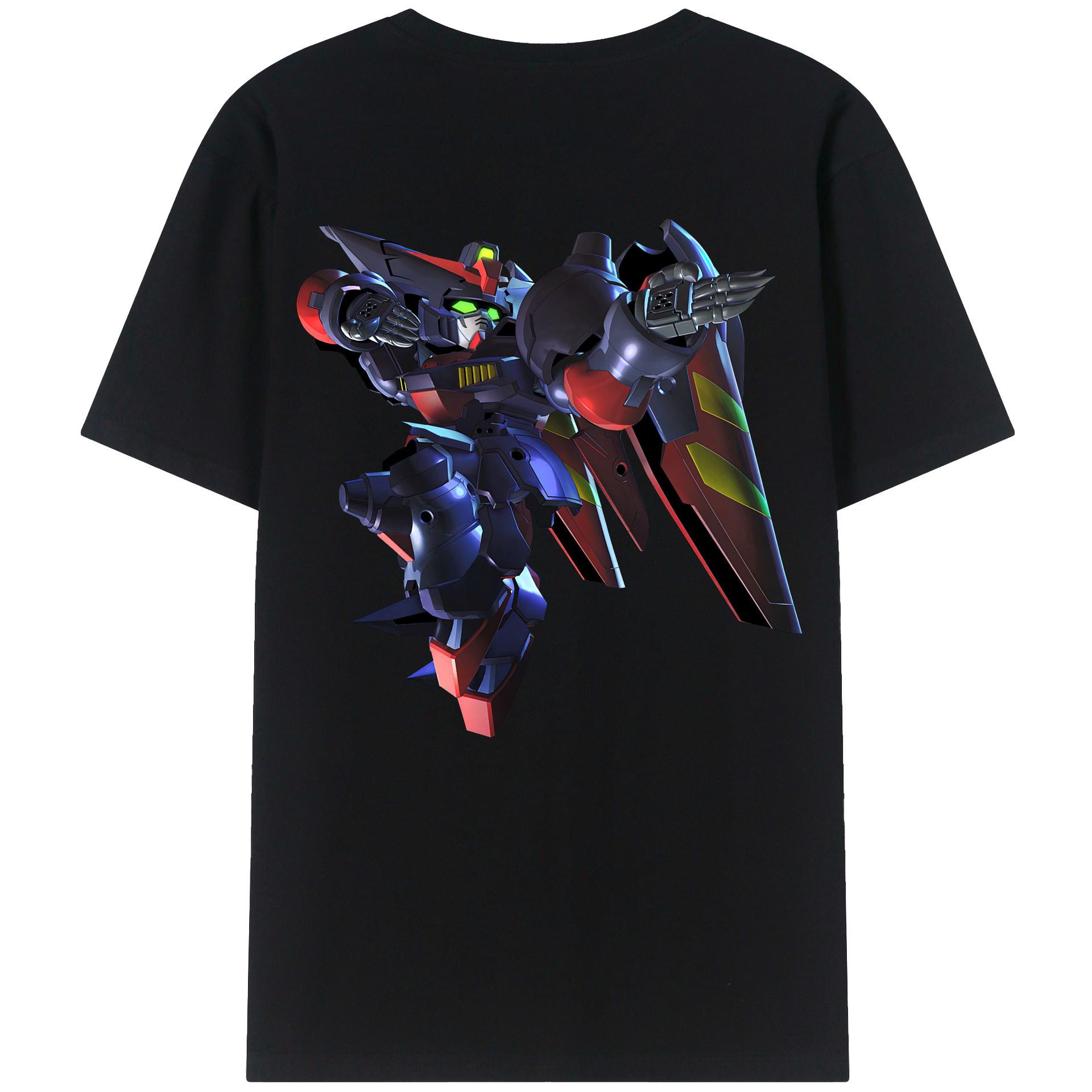 （画像用） 機動戦士ガンダム Mobile Suit Gundam 綿100％ メンズ半袖Tシャツ（バックプリント） 通気性