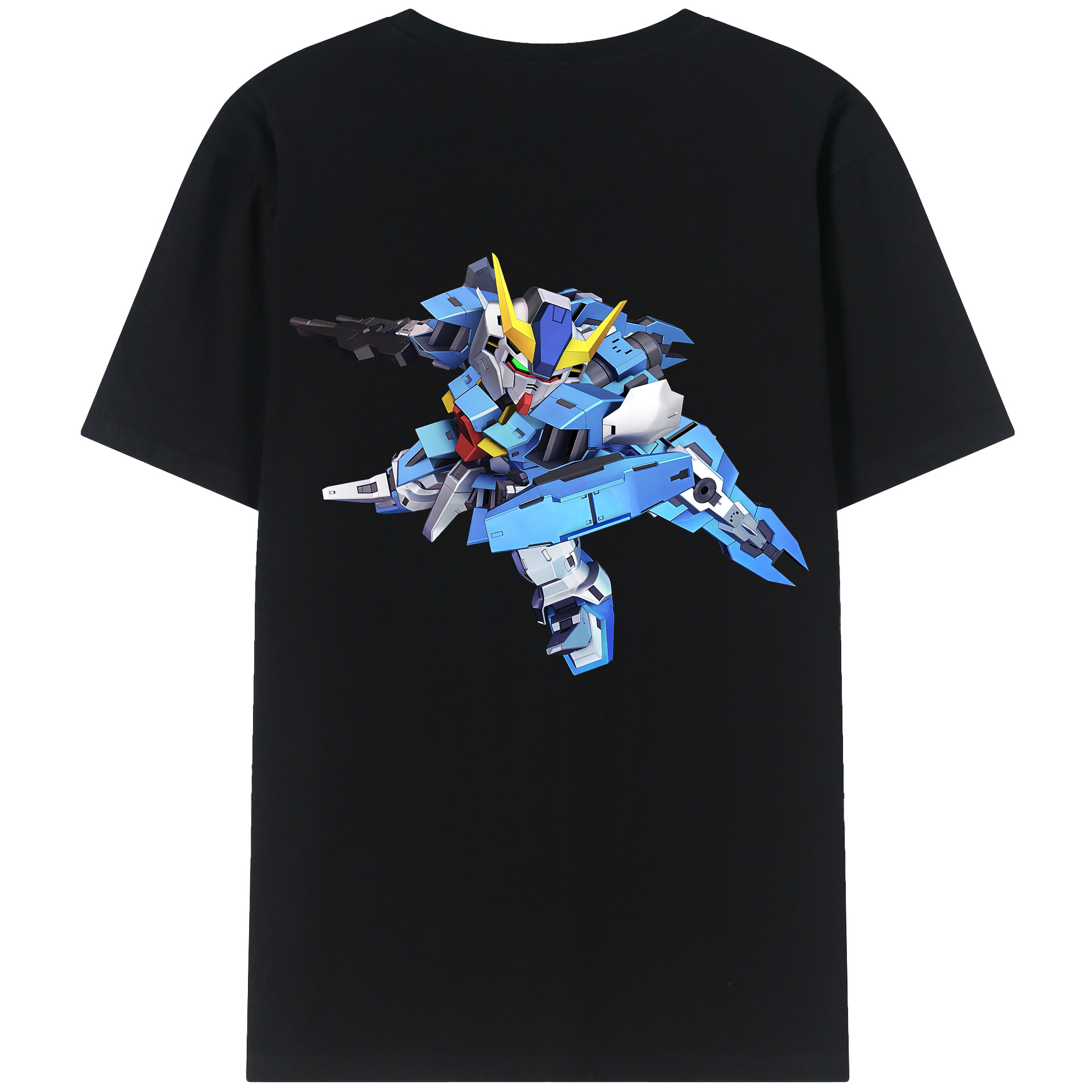 （画像用） 機動戦士ガンダム Mobile Suit Gundam 綿100％ メンズ半袖Tシャツ（バックプリント） 通気性