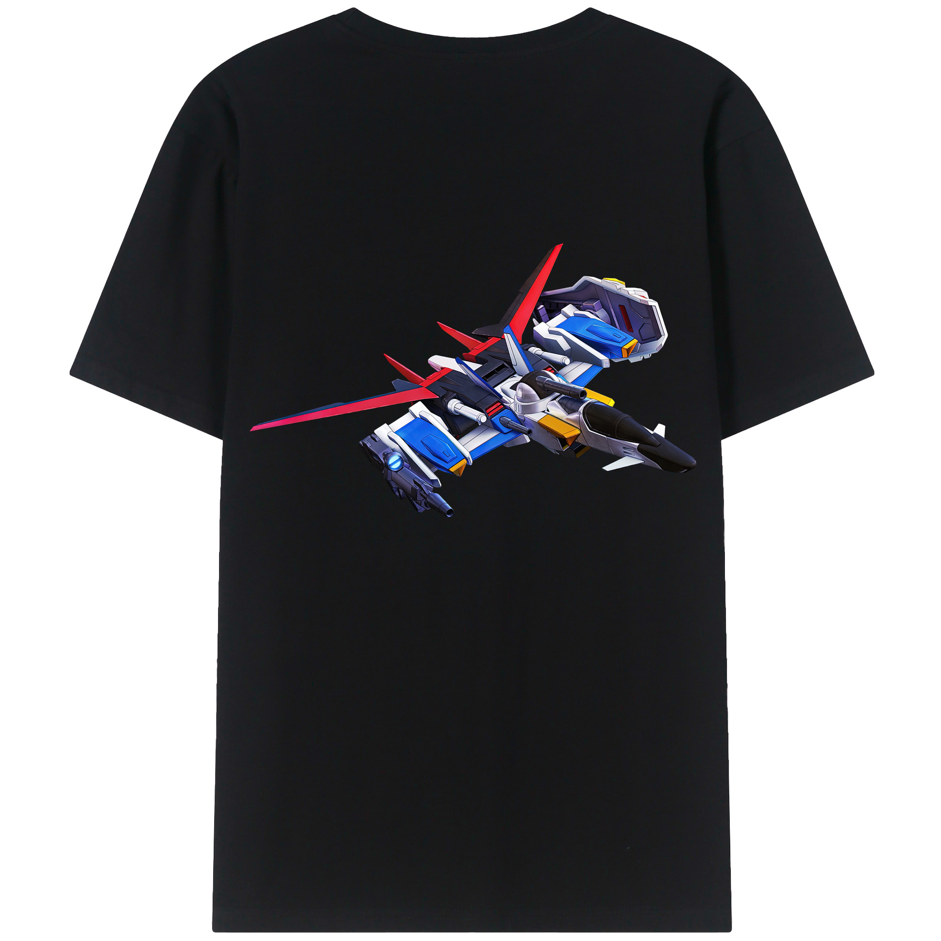 （画像用） 機動戦士ガンダム Mobile Suit Gundam 綿100％ メンズ半袖Tシャツ（バックプリント） 通気性