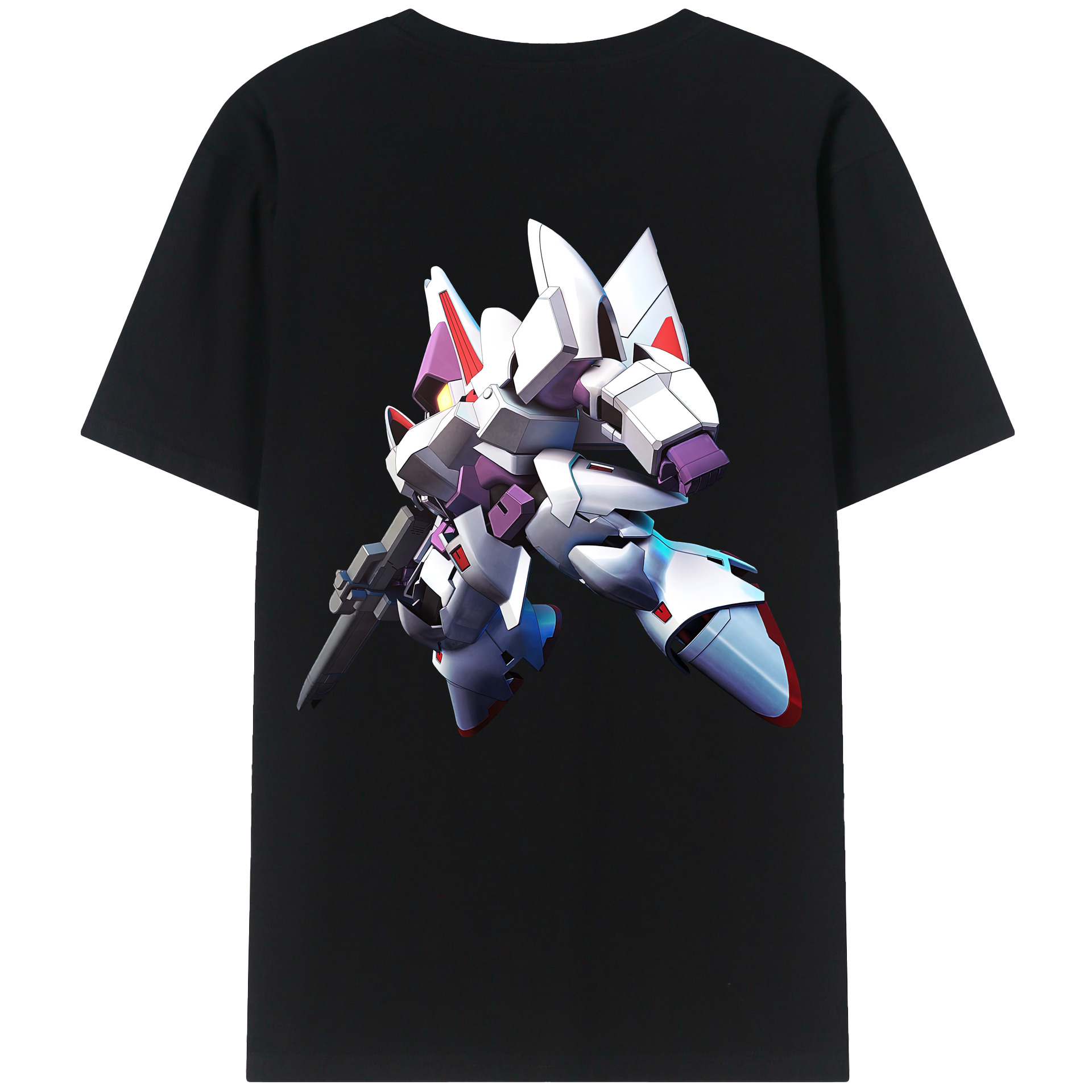 （画像用） 機動戦士ガンダム Mobile Suit Gundam 綿100％ メンズ半袖Tシャツ（バックプリント） 通気性