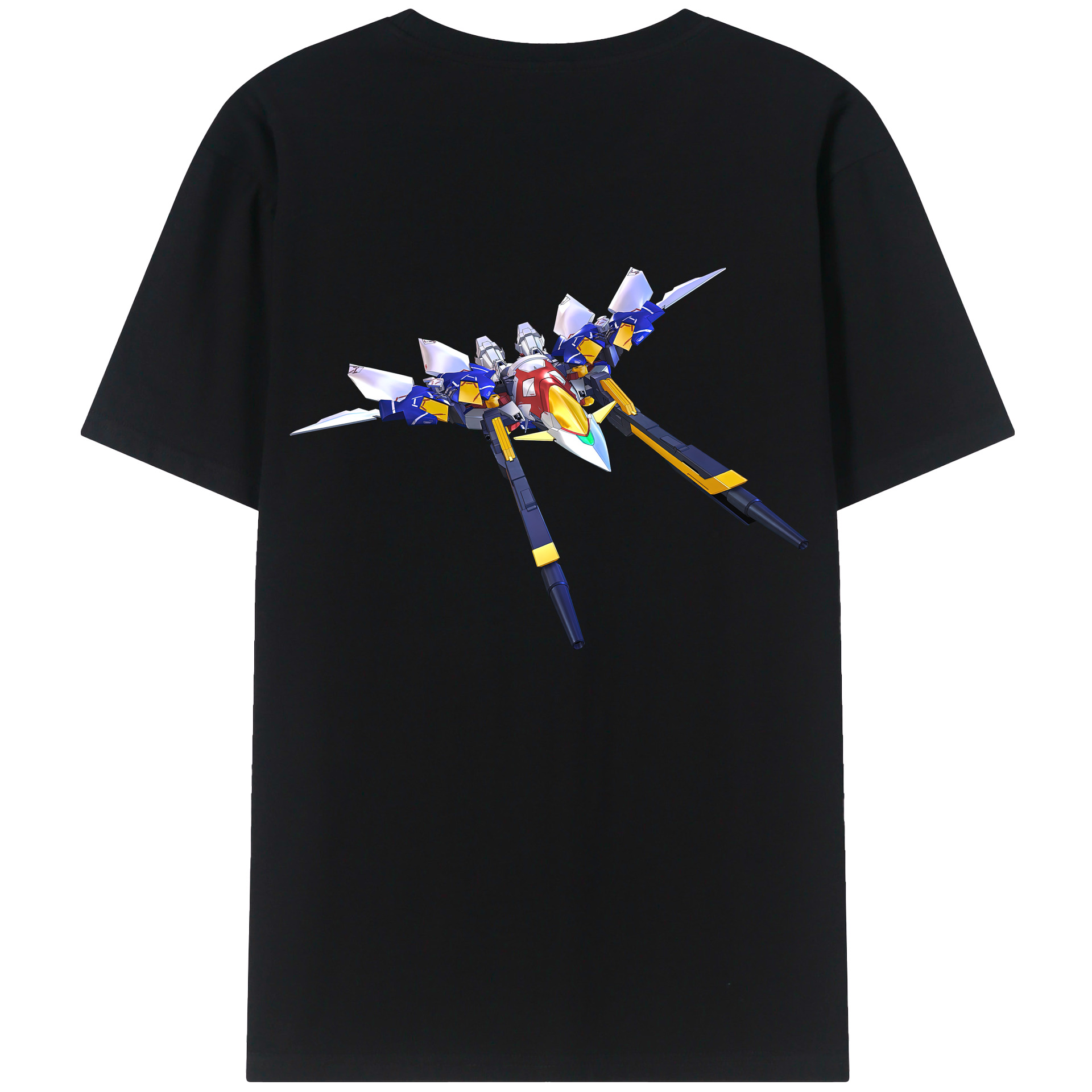（画像用） 機動戦士ガンダム Mobile Suit Gundam 綿100％ メンズ半袖Tシャツ（バックプリント） 通気性