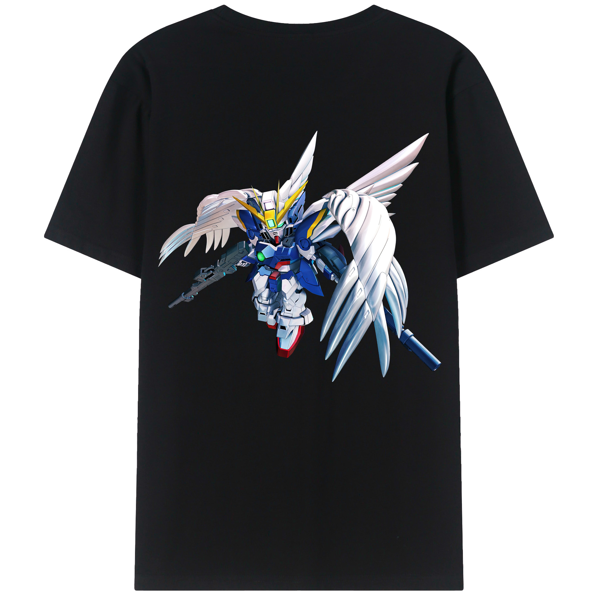 （画像用） 機動戦士ガンダム Mobile Suit Gundam 綿100％ メンズ半袖Tシャツ（バックプリント） 通気性