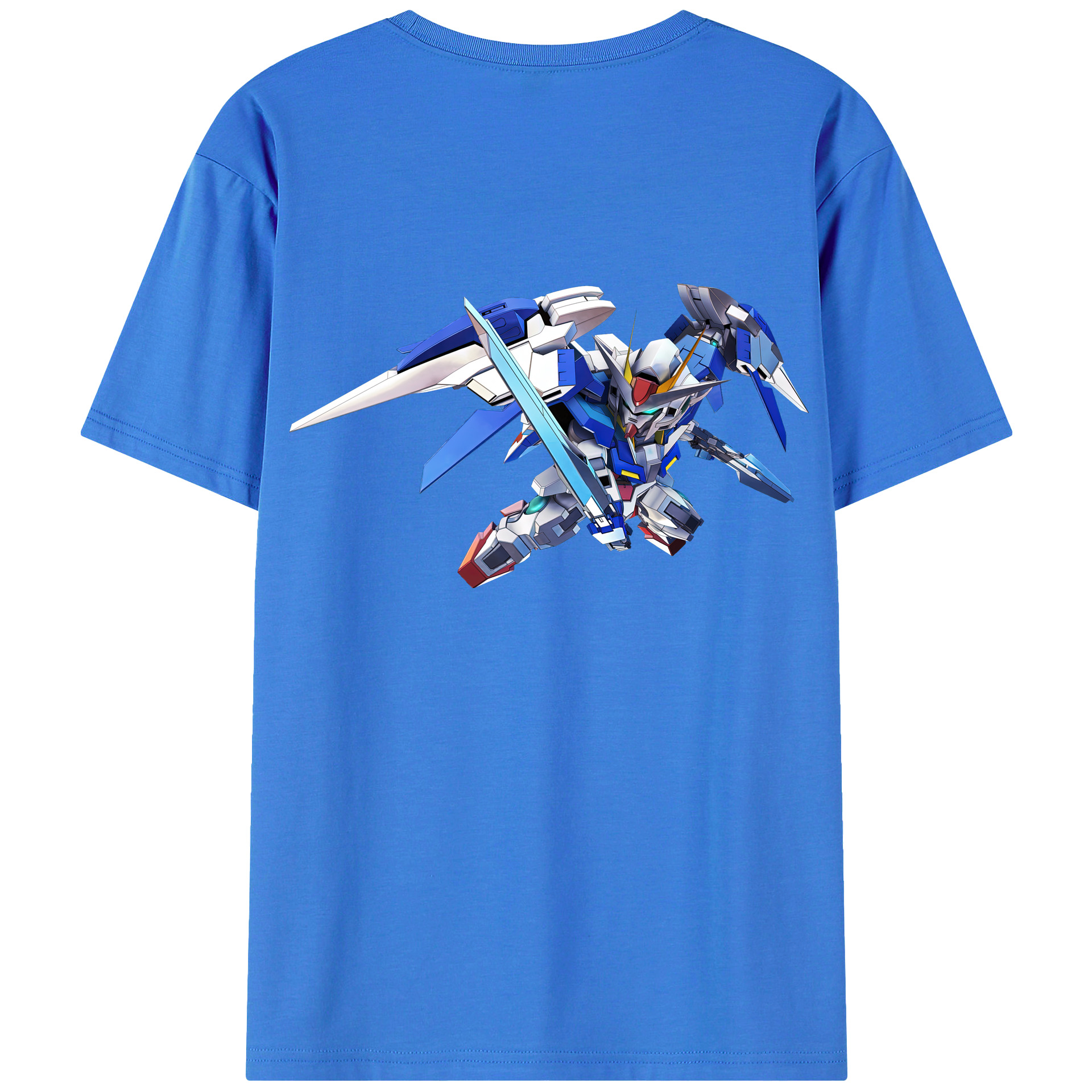 （画像用） 機動戦士ガンダム Mobile Suit Gundam 綿100％ メンズ半袖Tシャツ（バックプリント） 通気性