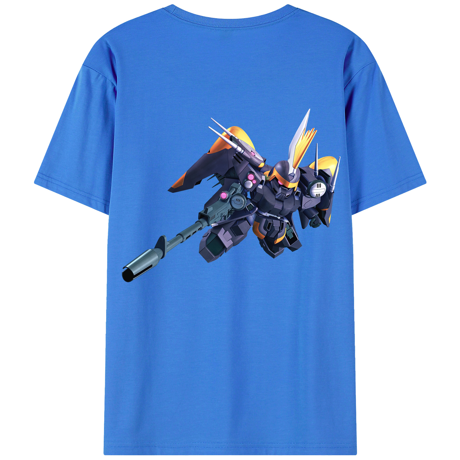 （画像用） 機動戦士ガンダム Mobile Suit Gundam 綿100％ メンズ半袖Tシャツ（バックプリント） 通気性