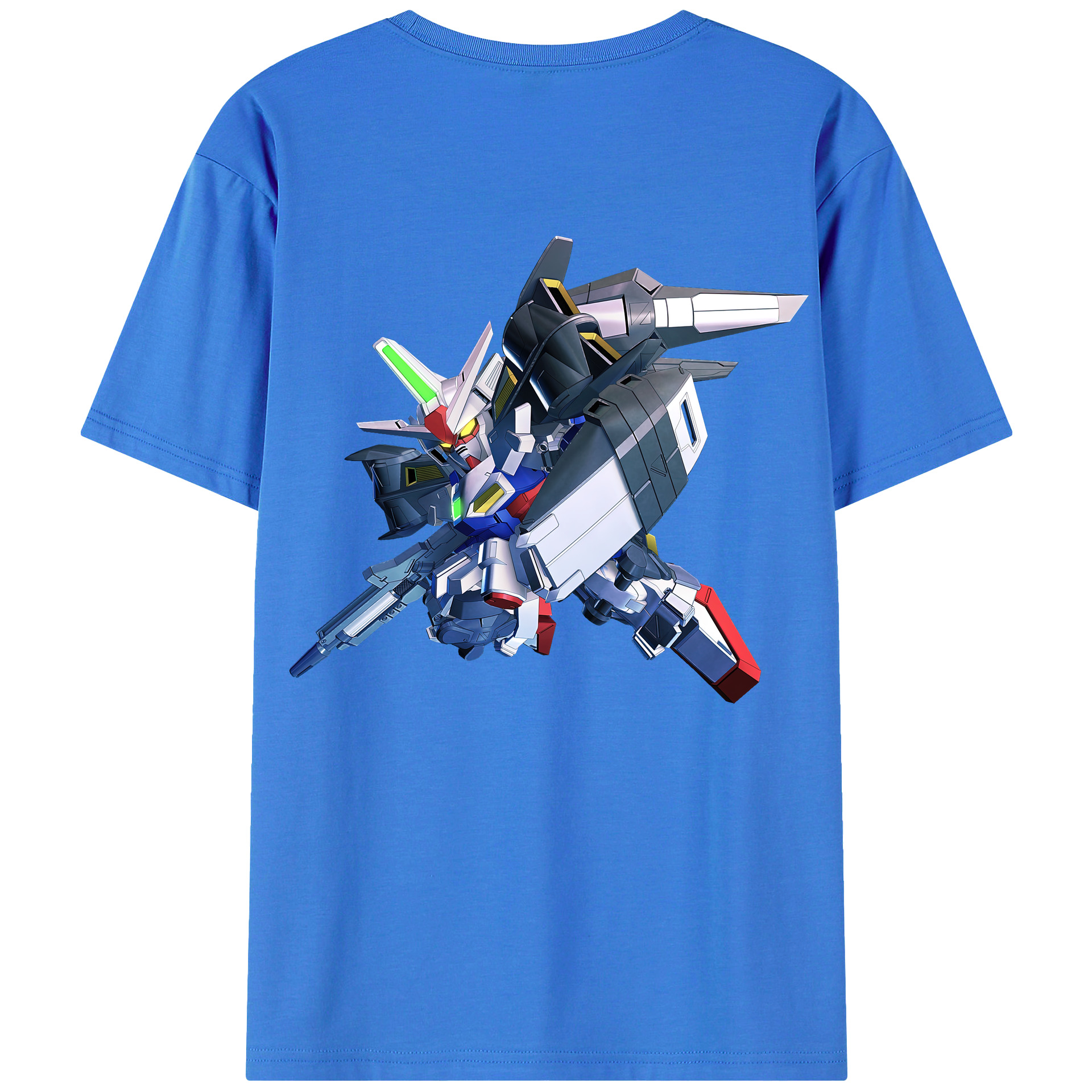 （画像用） 機動戦士ガンダム Mobile Suit Gundam 綿100％ メンズ半袖Tシャツ（バックプリント） 通気性