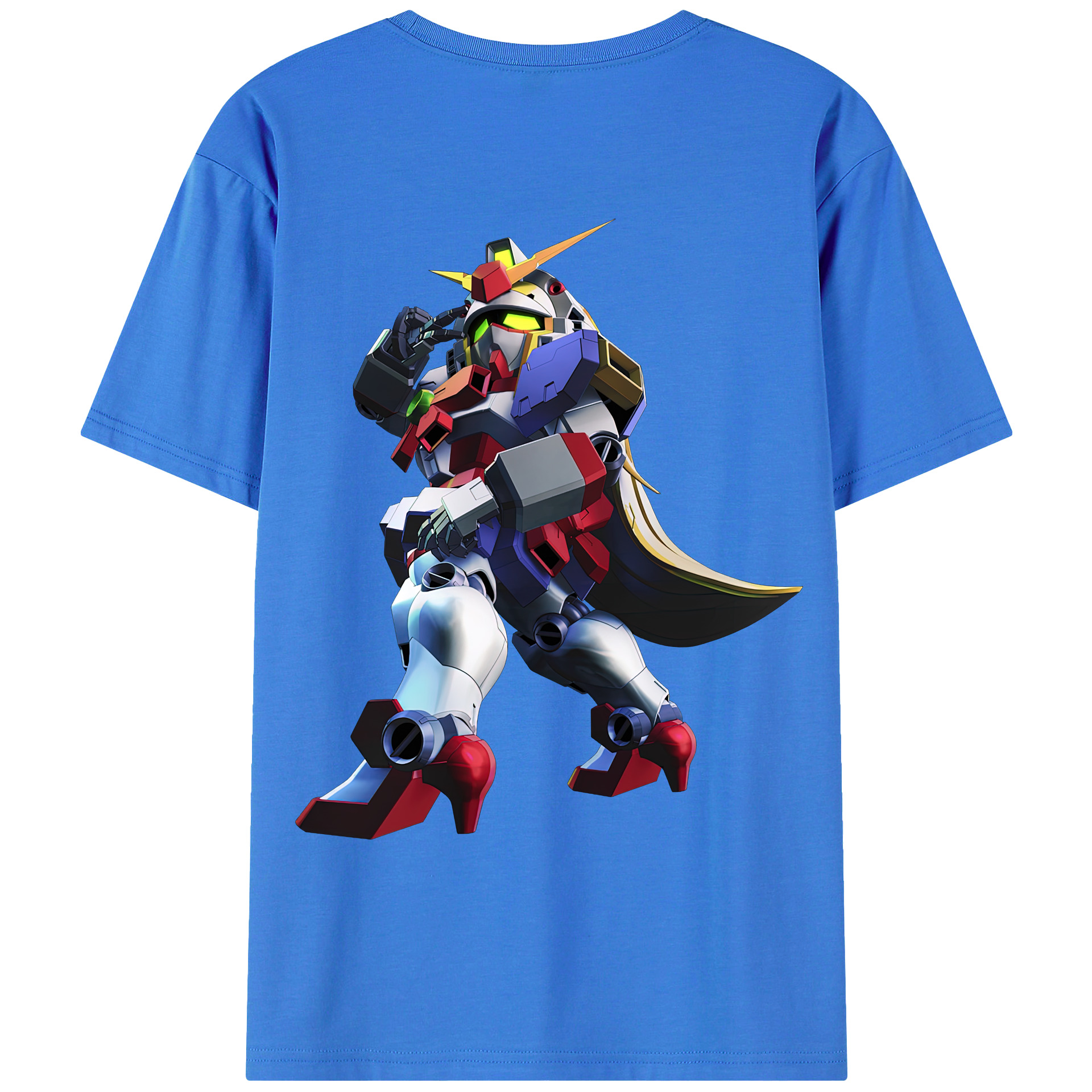 （画像用） 機動戦士ガンダム Mobile Suit Gundam 綿100％ メンズ半袖Tシャツ（バックプリント） 通気性