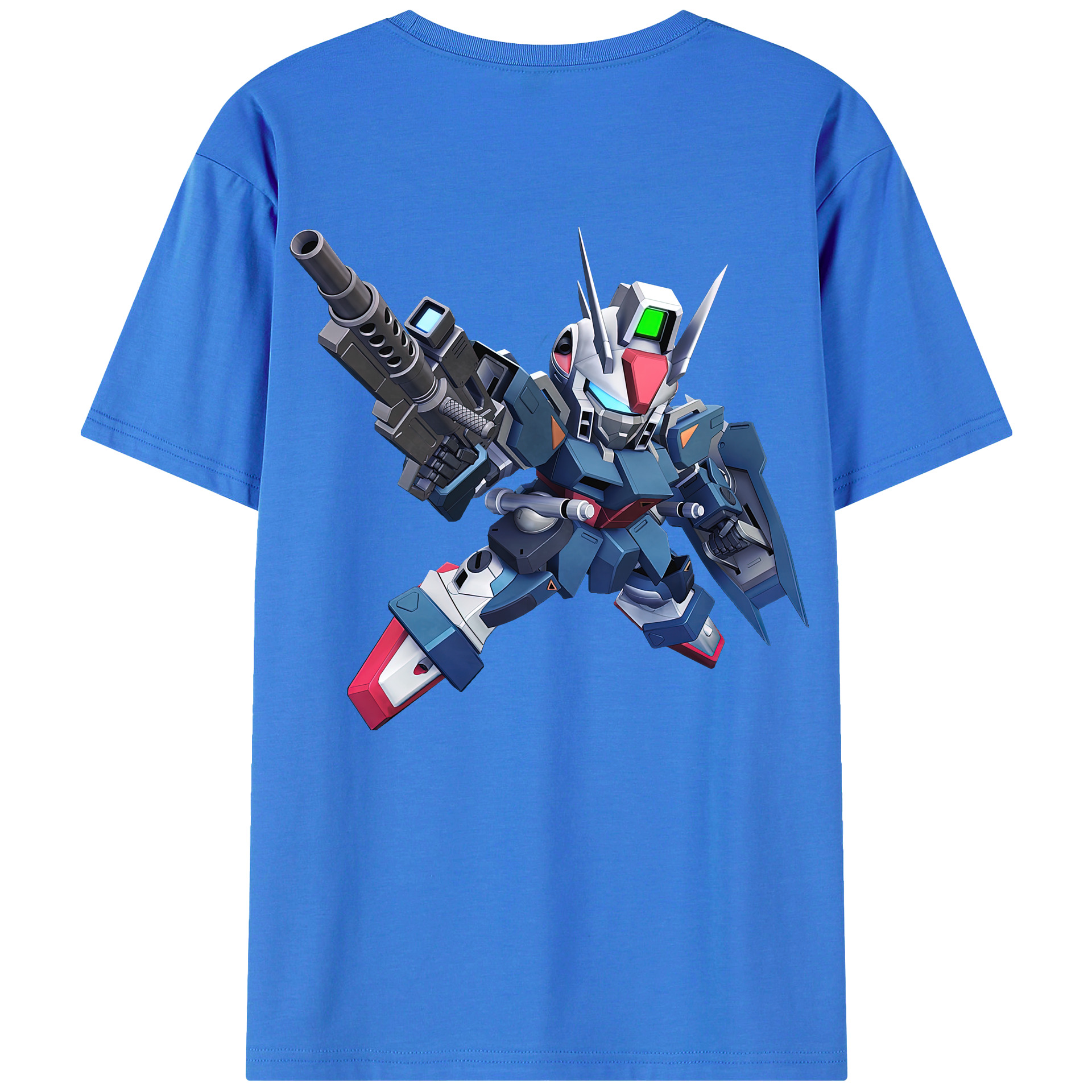（画像用） 機動戦士ガンダム Mobile Suit Gundam 綿100％ メンズ半袖Tシャツ（バックプリント） 通気性