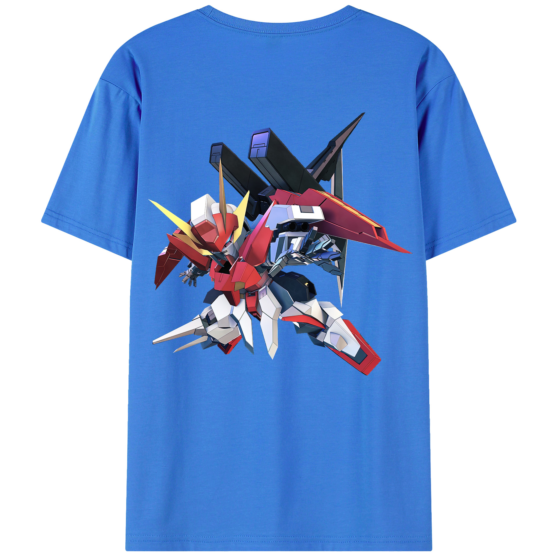 （画像用） 機動戦士ガンダム Mobile Suit Gundam 綿100％ メンズ半袖Tシャツ（バックプリント） 通気性