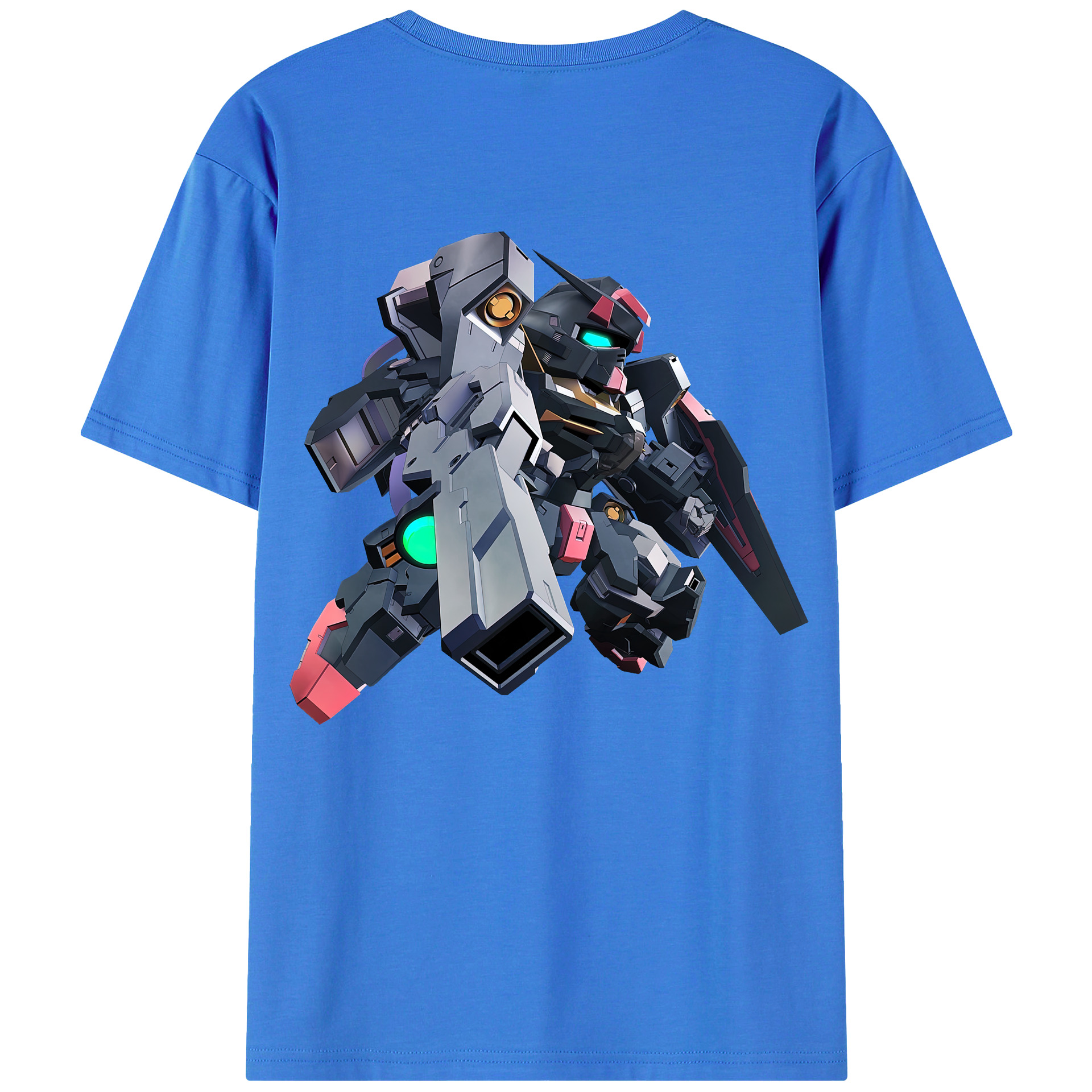 （画像用） 機動戦士ガンダム Mobile Suit Gundam 綿100％ メンズ半袖Tシャツ（バックプリント） 通気性