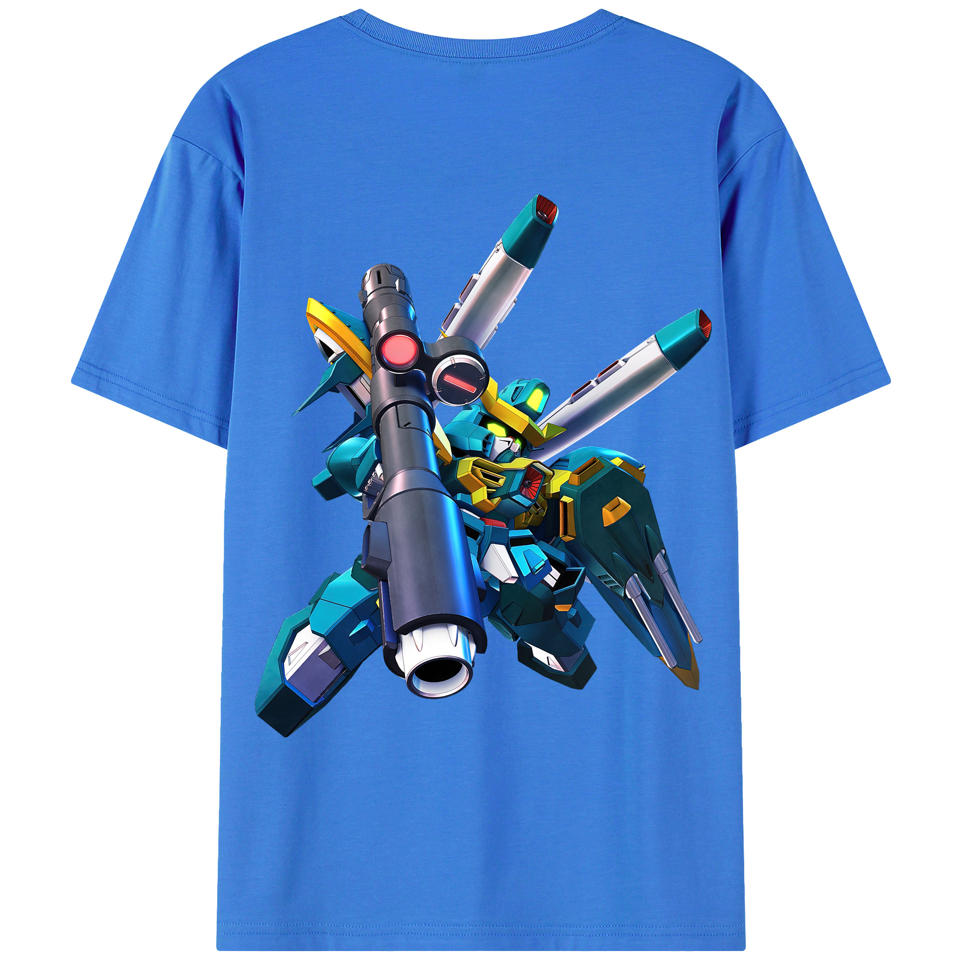 （画像用） 機動戦士ガンダム Mobile Suit Gundam 綿100％ メンズ半袖Tシャツ（バックプリント） 通気性