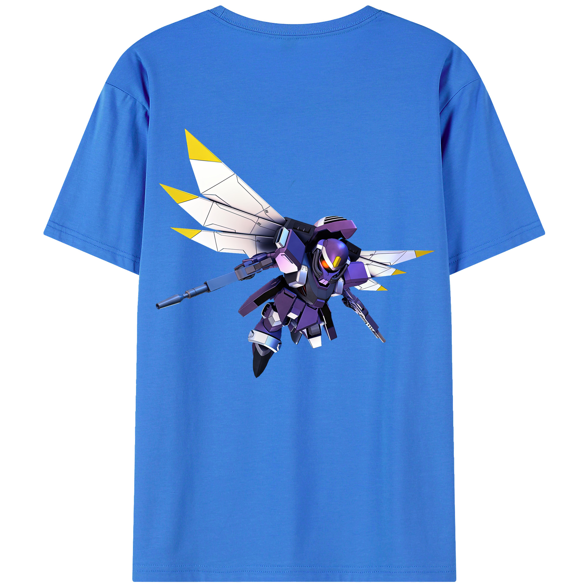 （画像用） 機動戦士ガンダム Mobile Suit Gundam 綿100％ メンズ半袖Tシャツ（バックプリント） 通気性