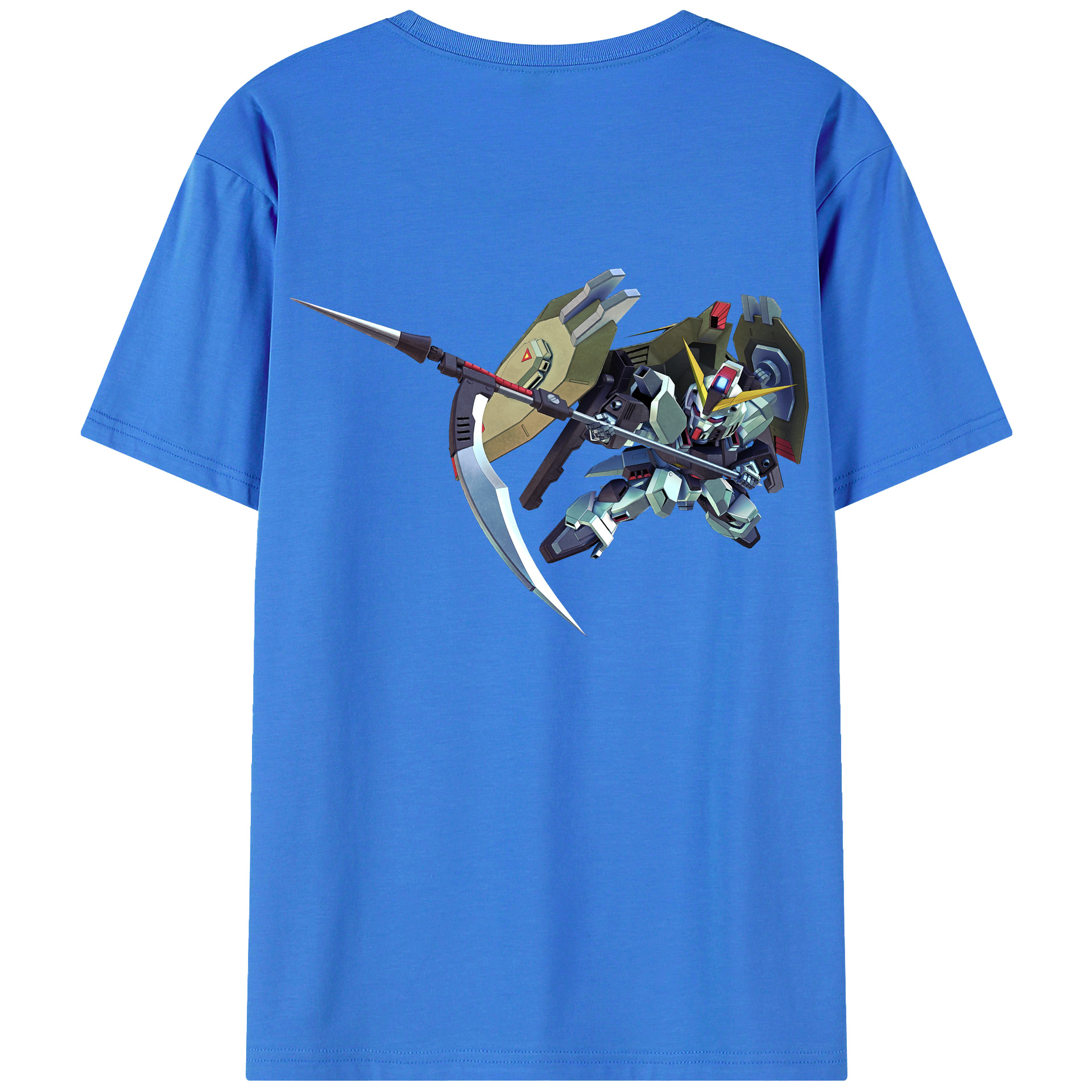 （画像用） 機動戦士ガンダム Mobile Suit Gundam 綿100％ メンズ半袖Tシャツ（バックプリント） 通気性