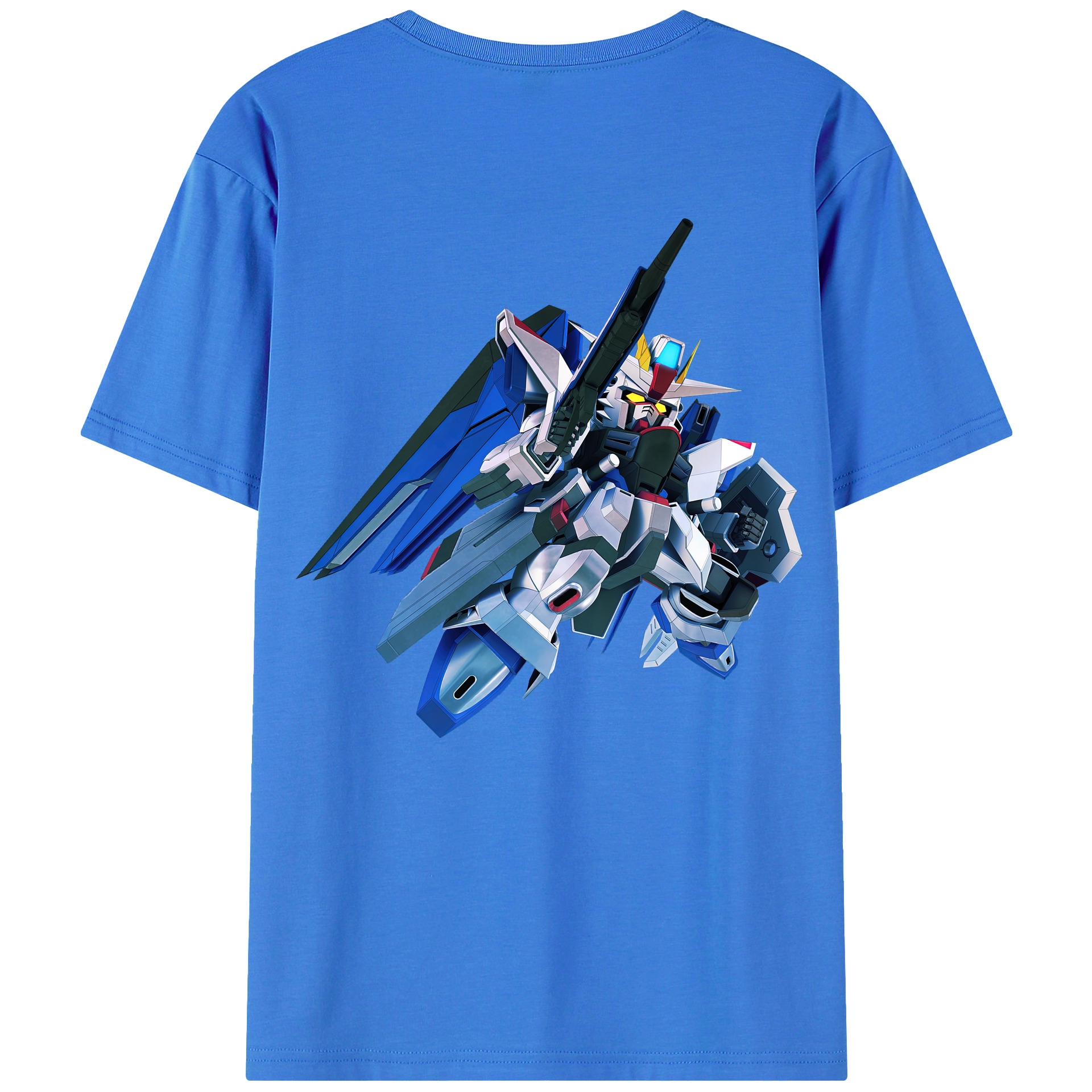 （画像用） 機動戦士ガンダム Mobile Suit Gundam 綿100％ メンズ半袖Tシャツ（バックプリント） 通気性