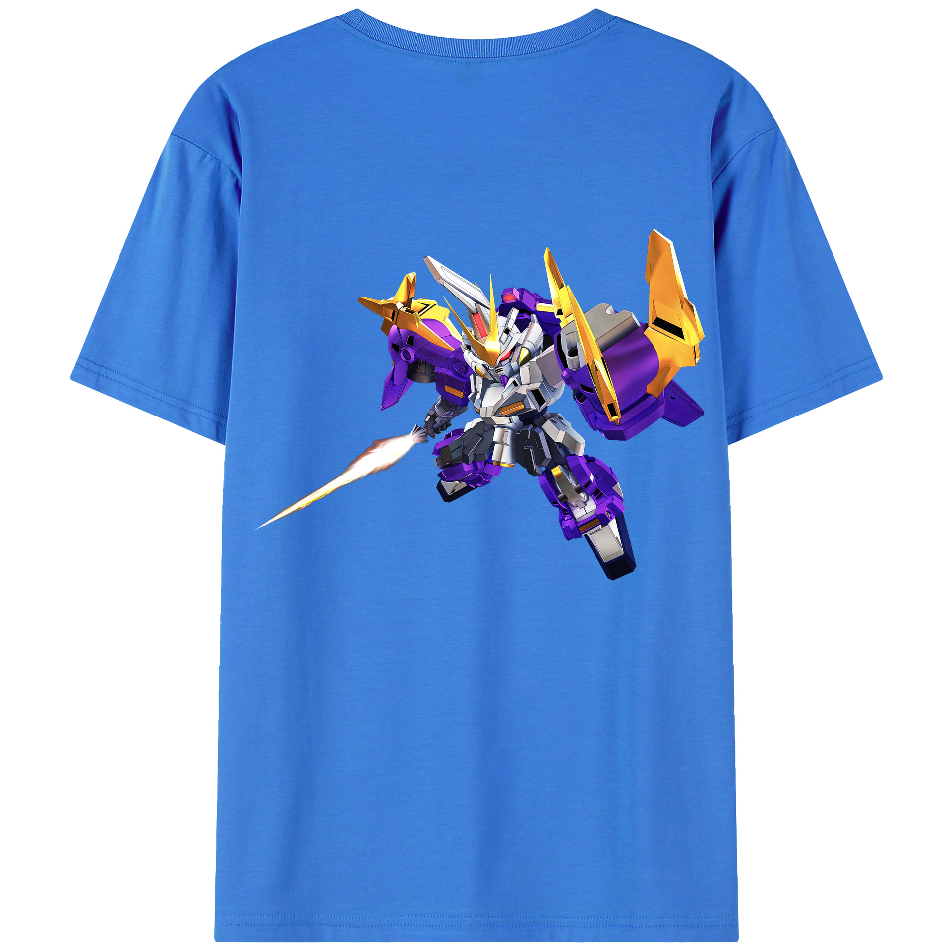 （画像用） 機動戦士ガンダム Mobile Suit Gundam 綿100％ メンズ半袖Tシャツ（バックプリント） 通気性