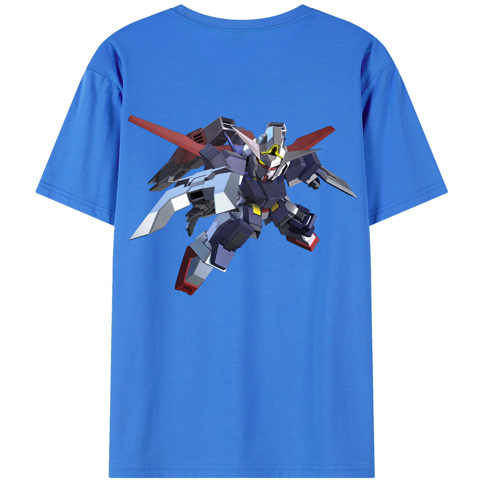 （画像用） 機動戦士ガンダム Mobile Suit Gundam 綿100％ メンズ半袖Tシャツ（バックプリント） 通気性