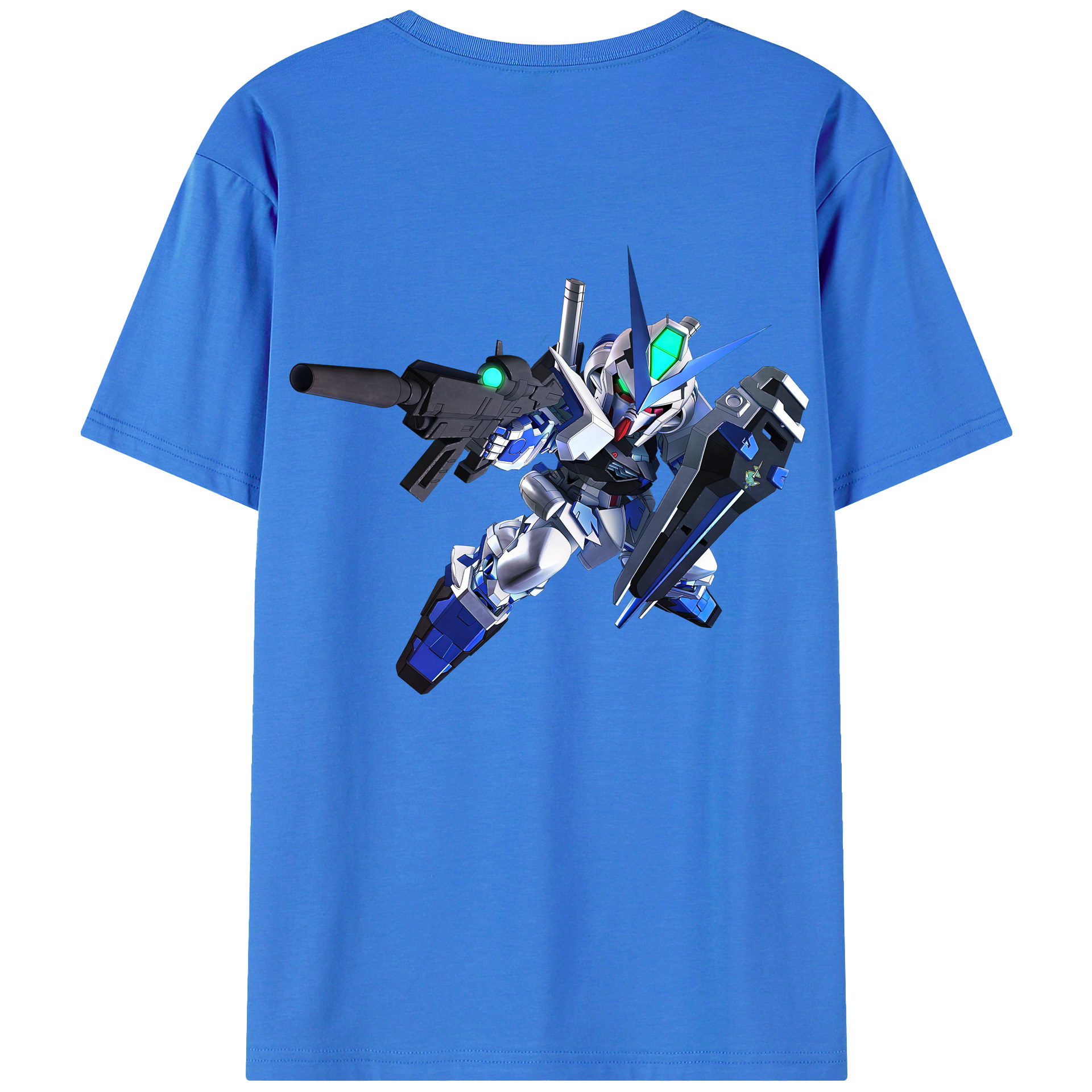（画像用） 機動戦士ガンダム Mobile Suit Gundam 綿100％ メンズ半袖Tシャツ（バックプリント） 通気性