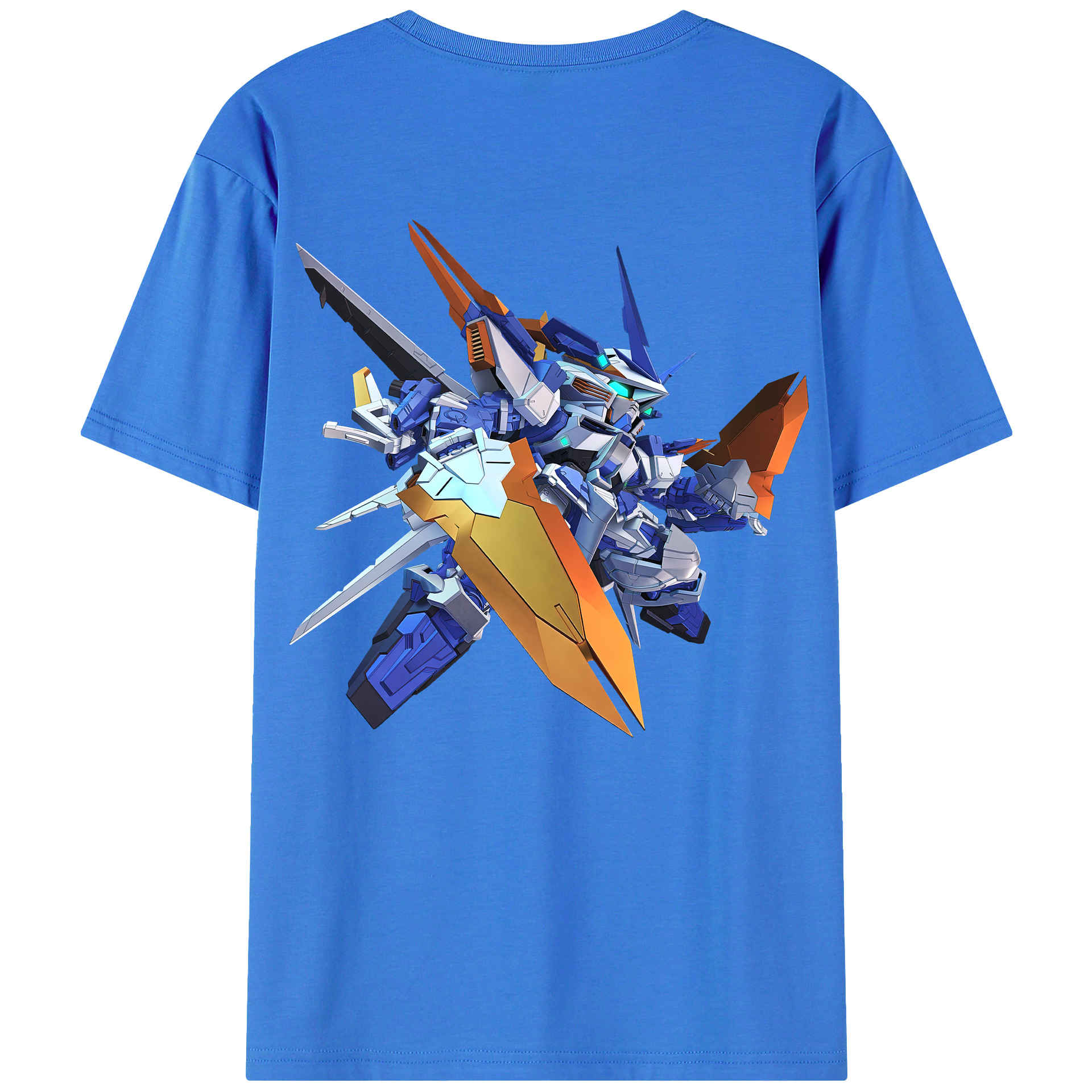 （画像用） 機動戦士ガンダム Mobile Suit Gundam 綿100％ メンズ半袖Tシャツ（バックプリント） 通気性