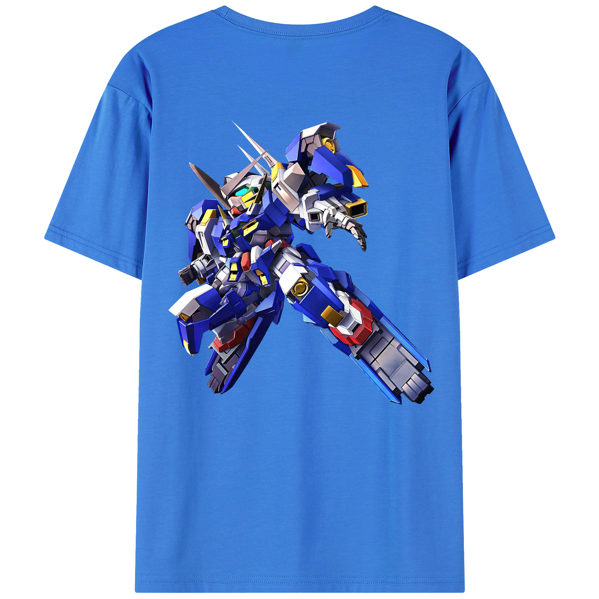 （画像用） 機動戦士ガンダム Mobile Suit Gundam 綿100％ メンズ半袖Tシャツ（バックプリント） 通気性
