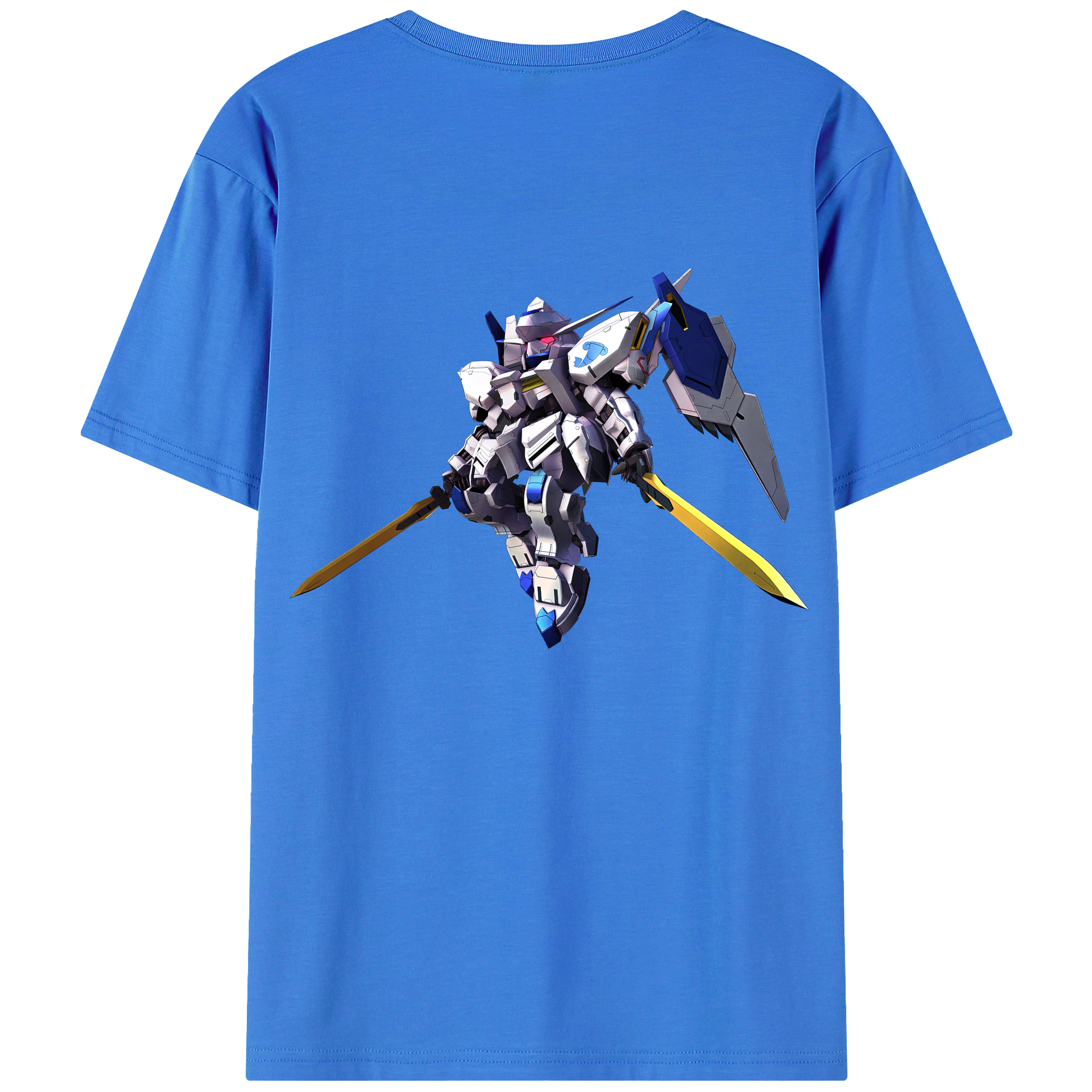 （画像用） 機動戦士ガンダム Mobile Suit Gundam 綿100％ メンズ半袖Tシャツ（バックプリント） 通気性