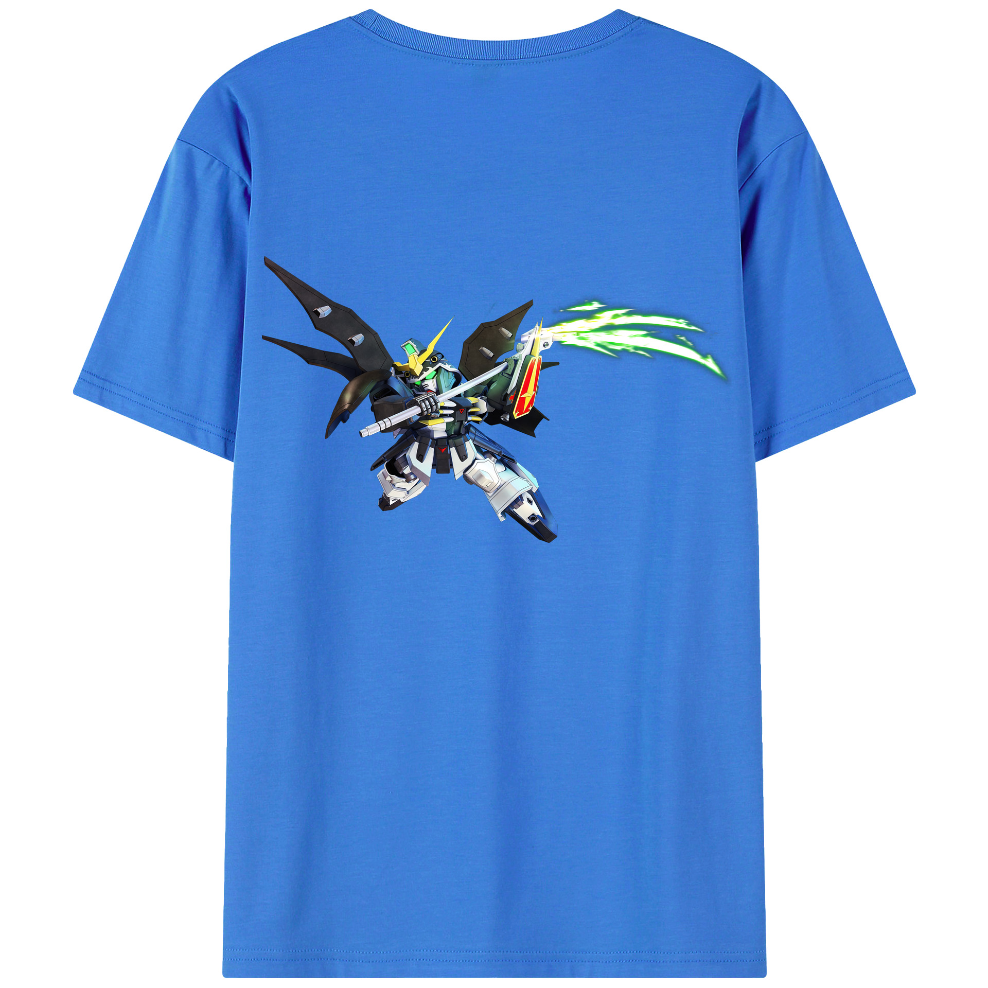 （画像用） 機動戦士ガンダム Mobile Suit Gundam 綿100％ メンズ半袖Tシャツ（バックプリント） 通気性