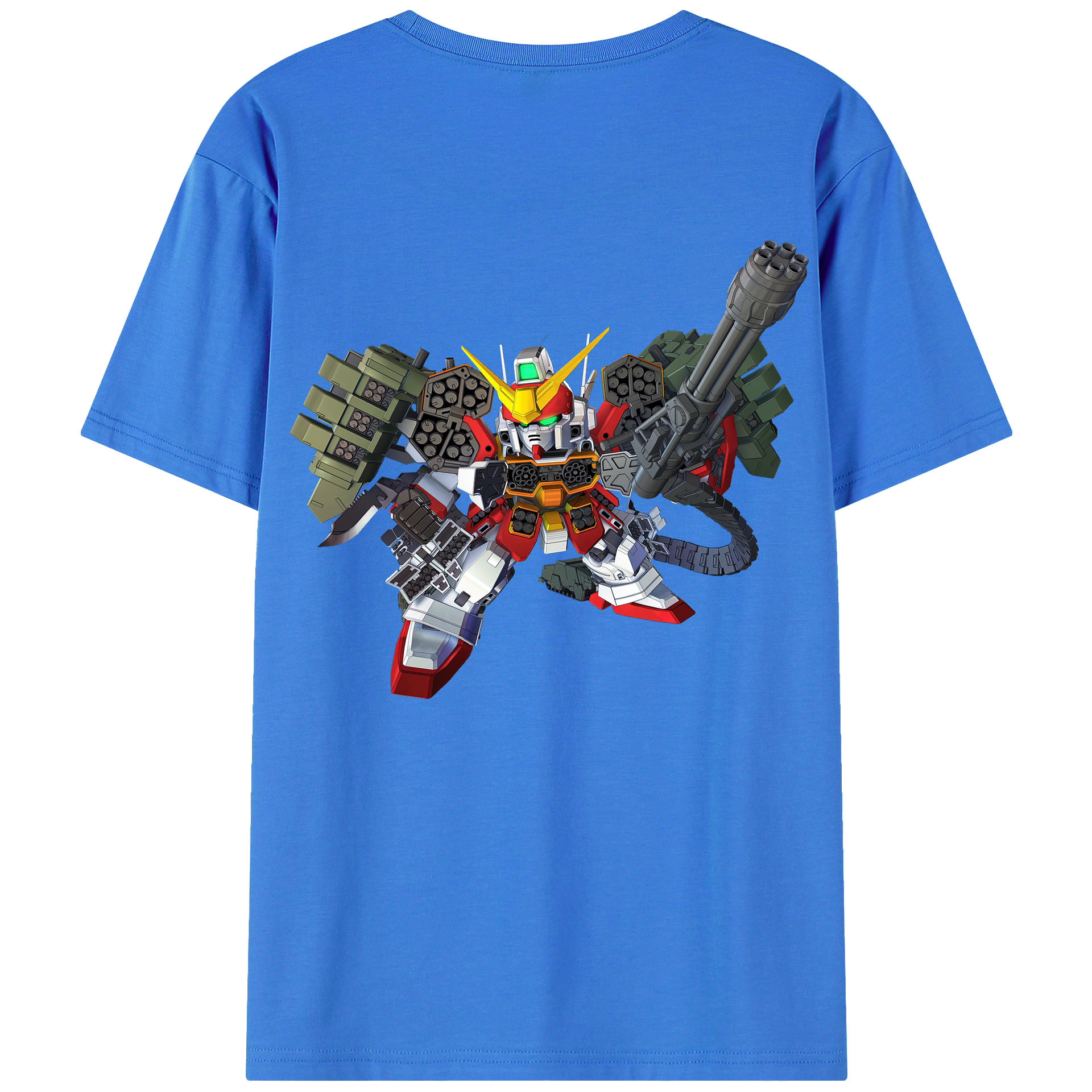 （画像用） 機動戦士ガンダム Mobile Suit Gundam 綿100％ メンズ半袖Tシャツ（バックプリント） 通気性