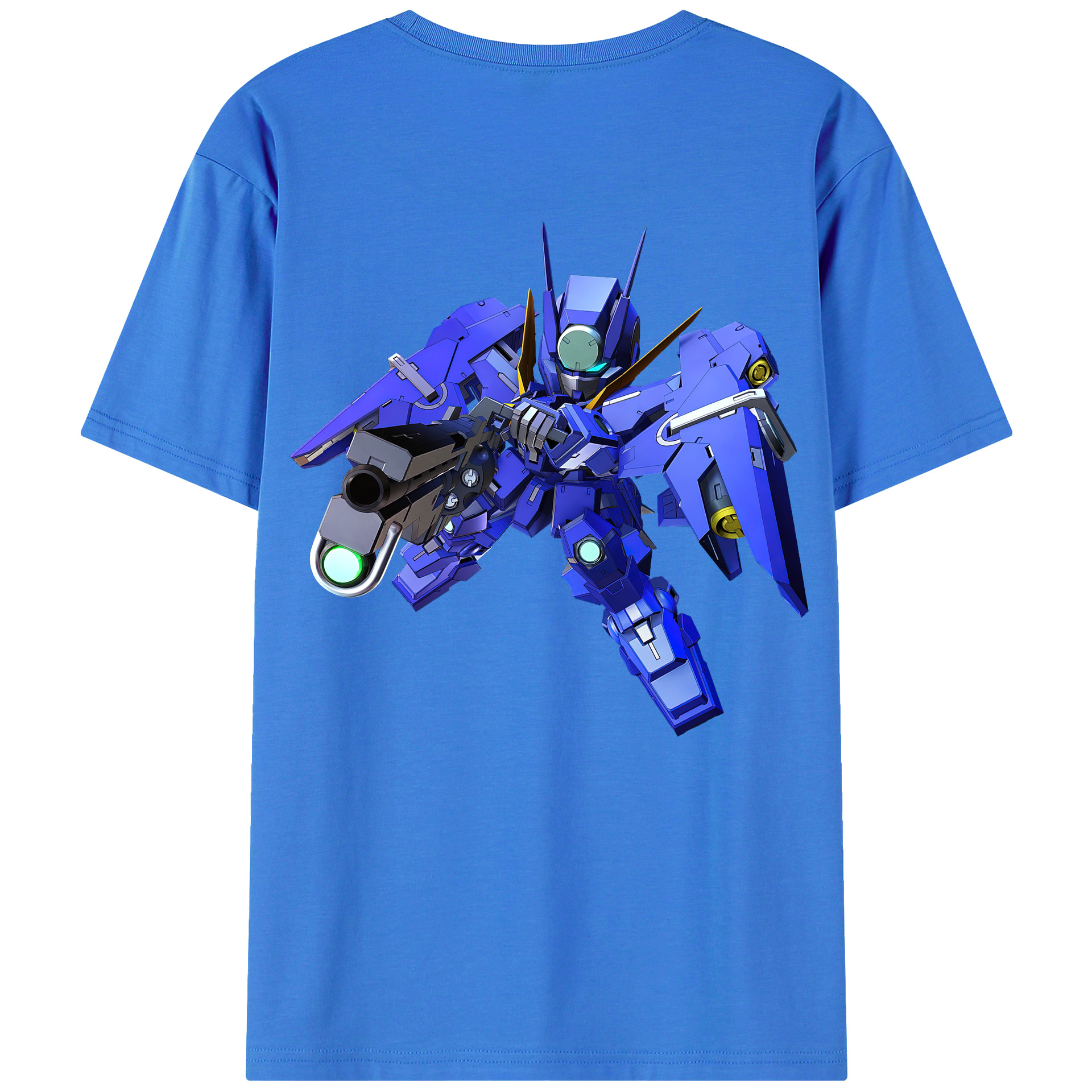 （画像用） 機動戦士ガンダム Mobile Suit Gundam 綿100％ メンズ半袖Tシャツ（バックプリント） 通気性