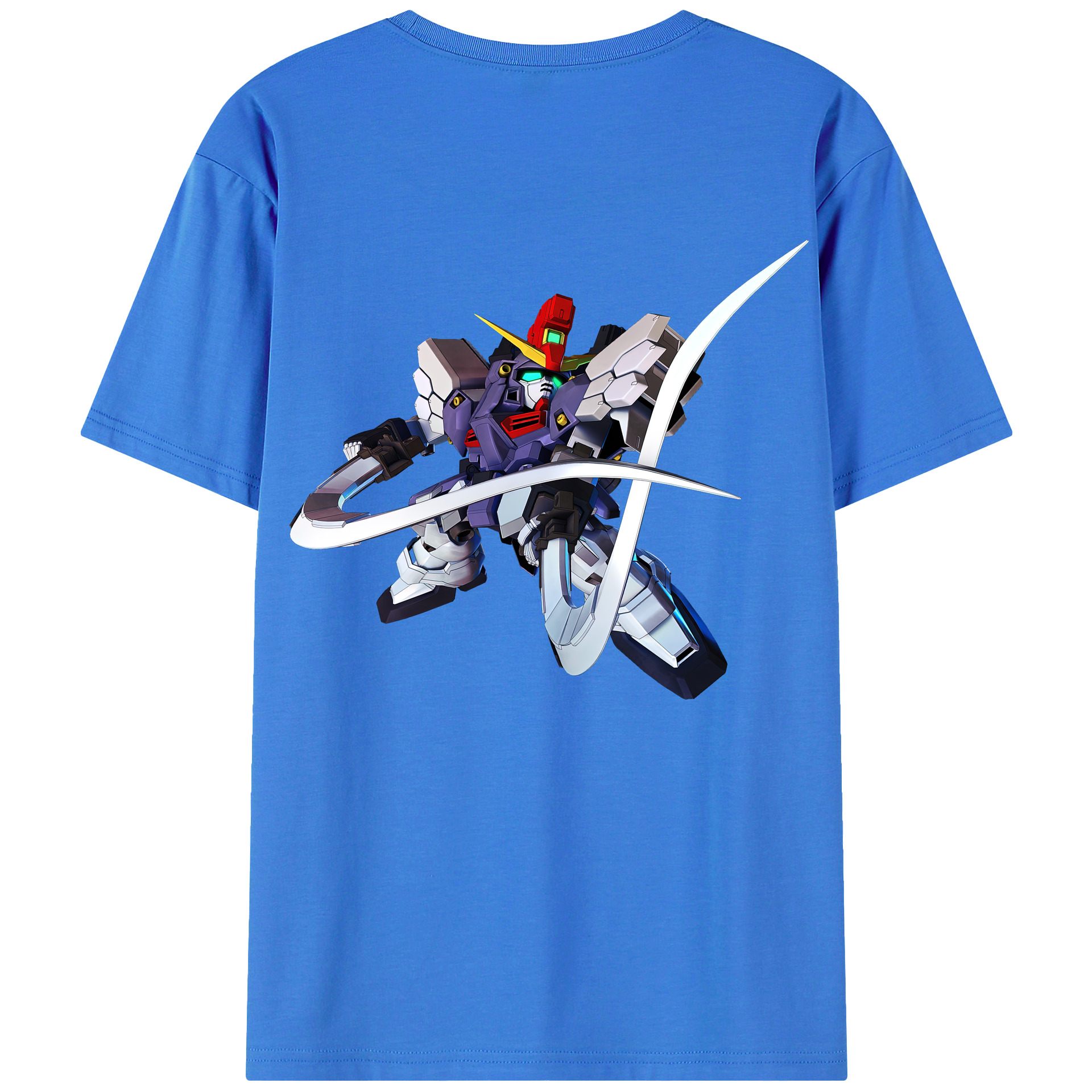 （画像用） 機動戦士ガンダム Mobile Suit Gundam 綿100％ メンズ半袖Tシャツ（バックプリント） 通気性